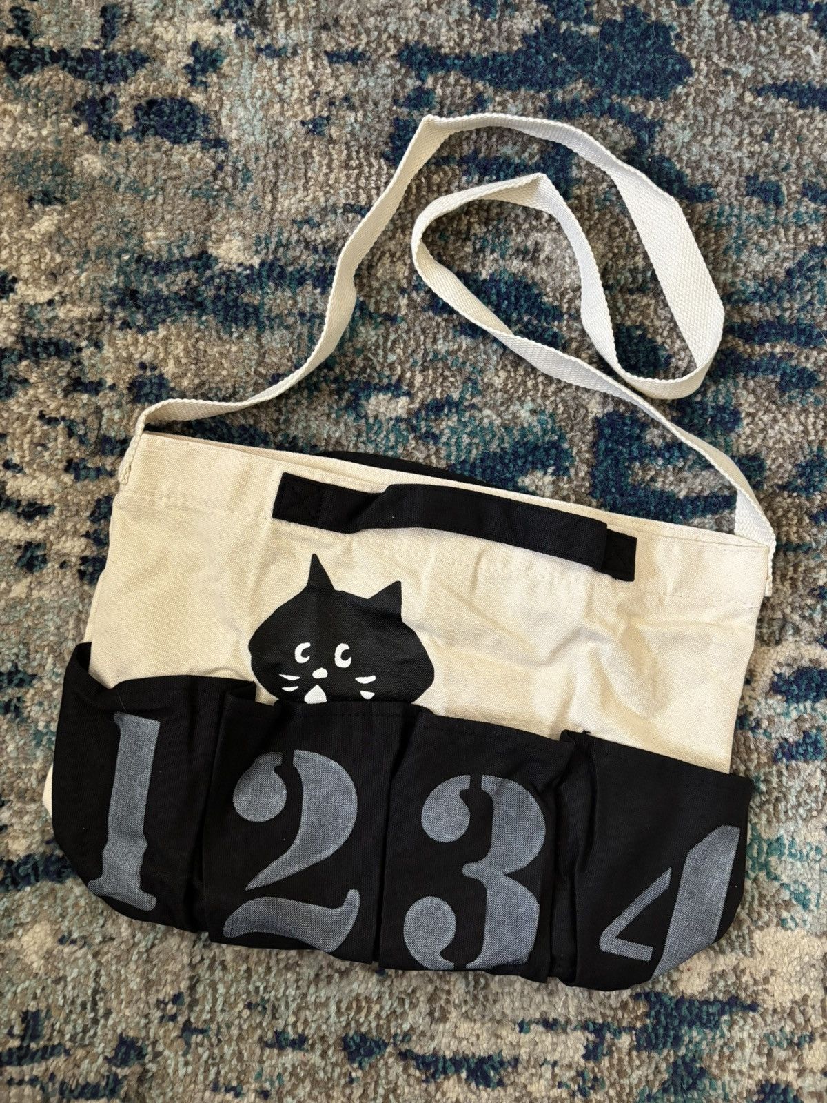 Issey Miyake x Ne Net Cat Shoulder Sling Bag in White, Men's
