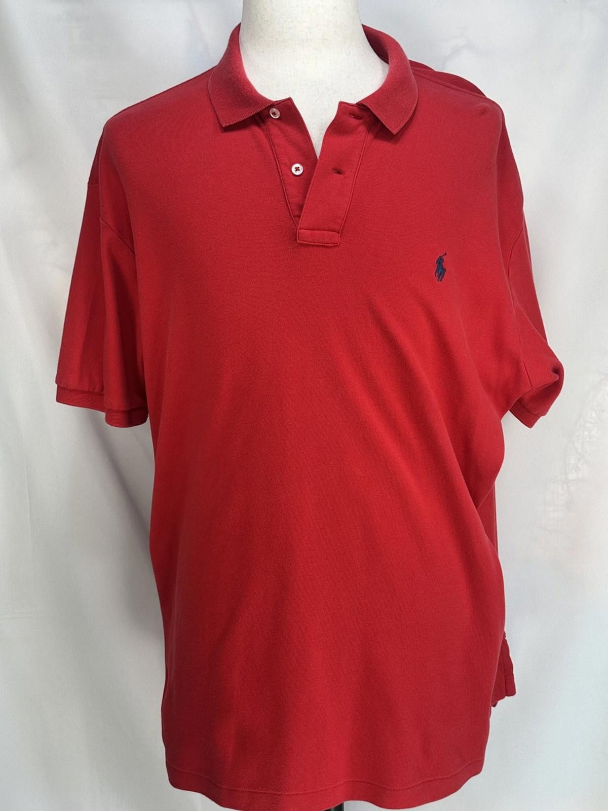 Polo Ralph Lauren Polo Ralph Lauren 1/4 Button 100% Cotton Polo Shirt Red XL Size US XL / EU 56 / 4 - 1 Thumbnail