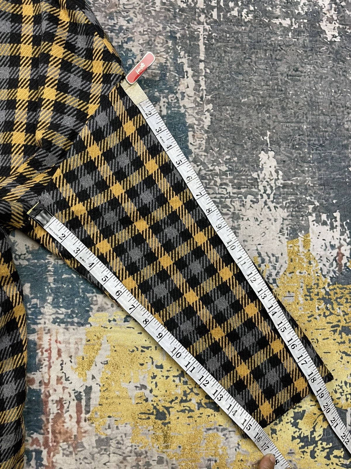 Zara Zara Man Mustard Black Plaid Long Coat Size US M / EU 48-50 / 2 - 11 Thumbnail