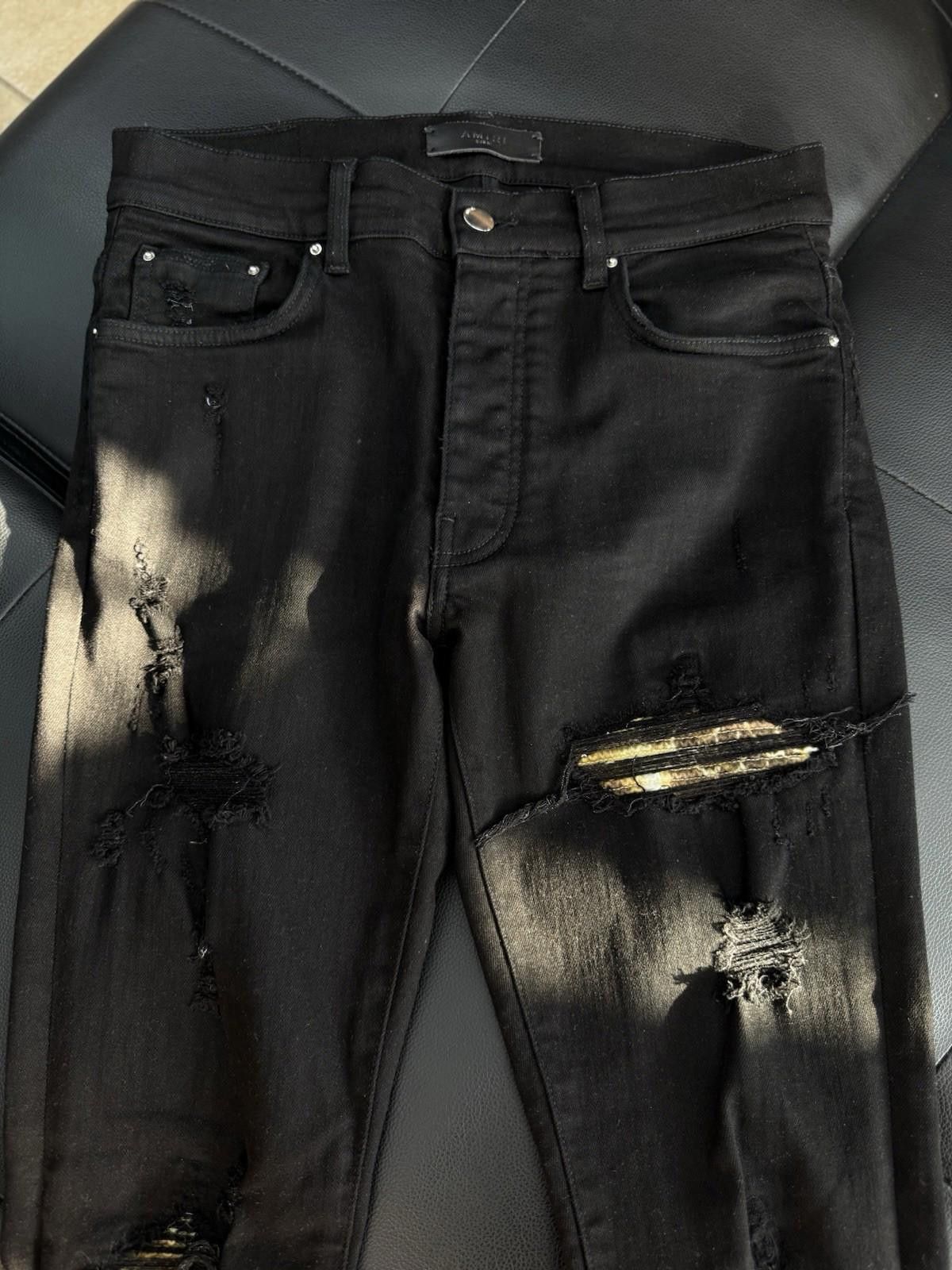 Amiri Size 31 - Amiri Black Jeans $1290 Retail Denim Color Patch Size US 31 - 4 Thumbnail