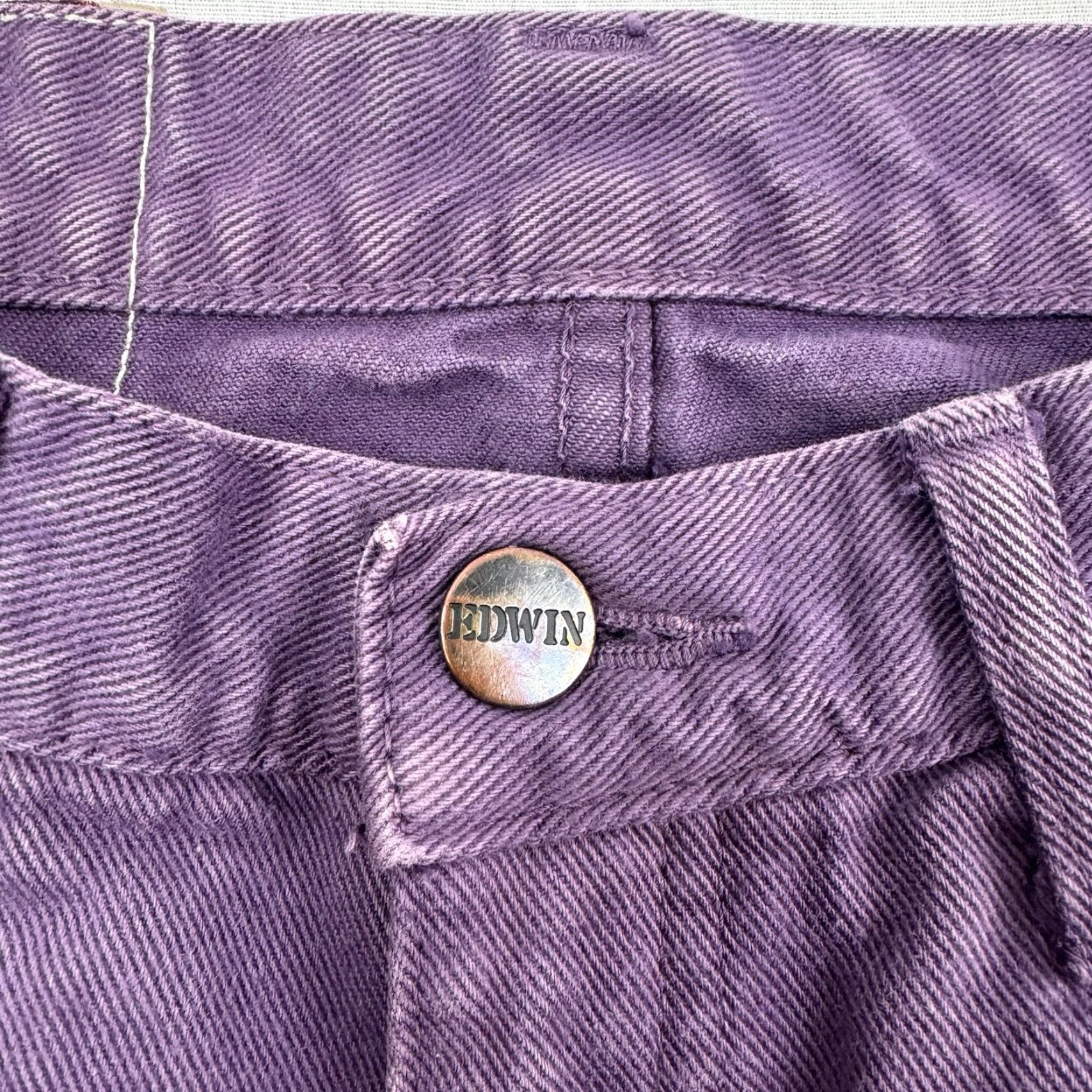 Edwin Edwin Jeans Adult 29x32 Skinny Denim Purple Japan Made In Vapor? Note: This seems off. Size US 29 - 3 Thumbnail