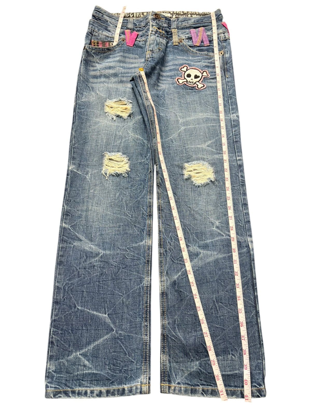 Dsquared2 Vintage Japanese Brand Double Waist Distressed Jeans Size 30" / US 8 / IT 44 - 7 Thumbnail