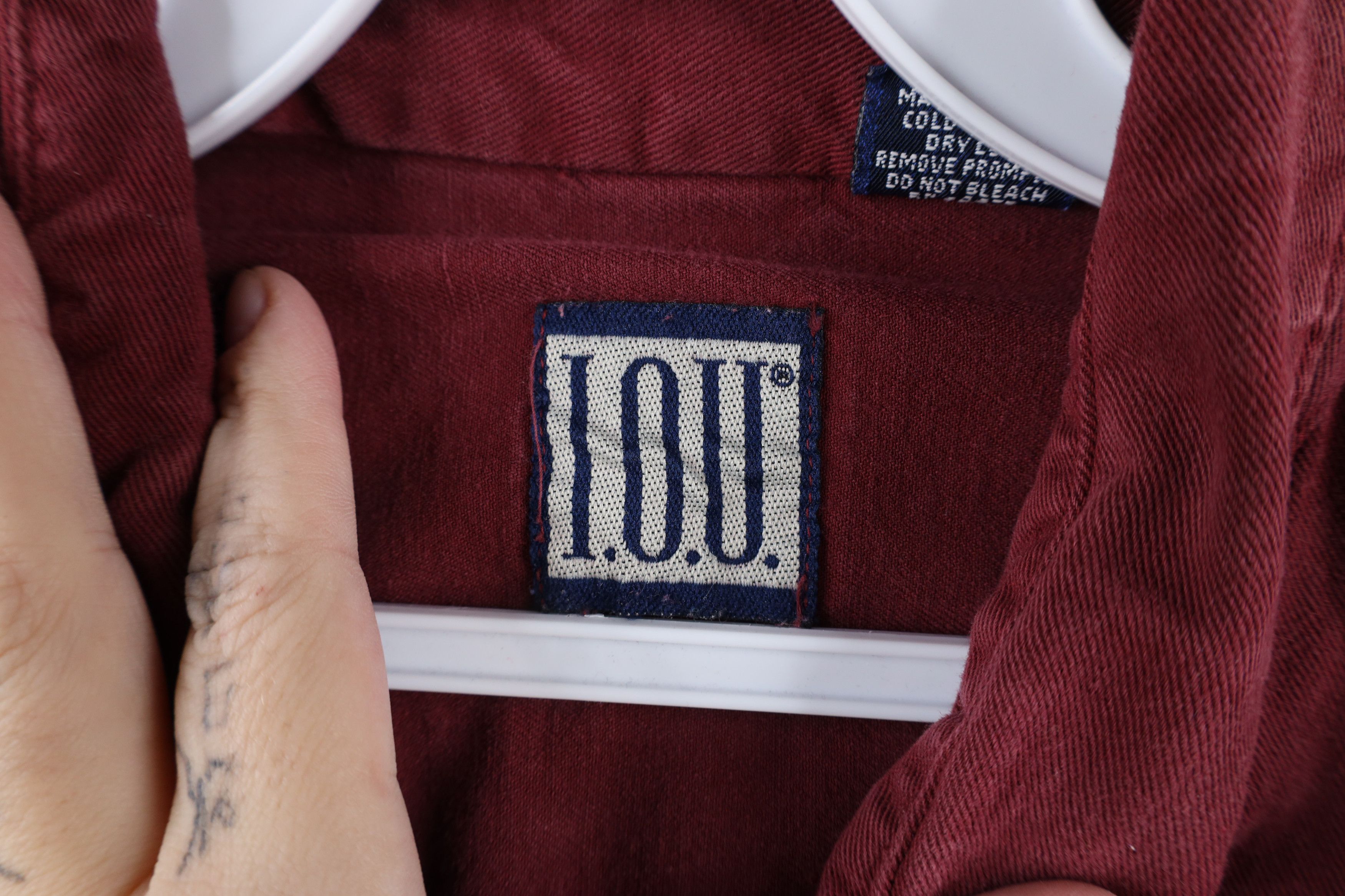 Vintage Vintage 90s IOU Streetwear Fit Short Sleeve Button Shirt USA Size US L / EU 52-54 / 3 - 6 Thumbnail