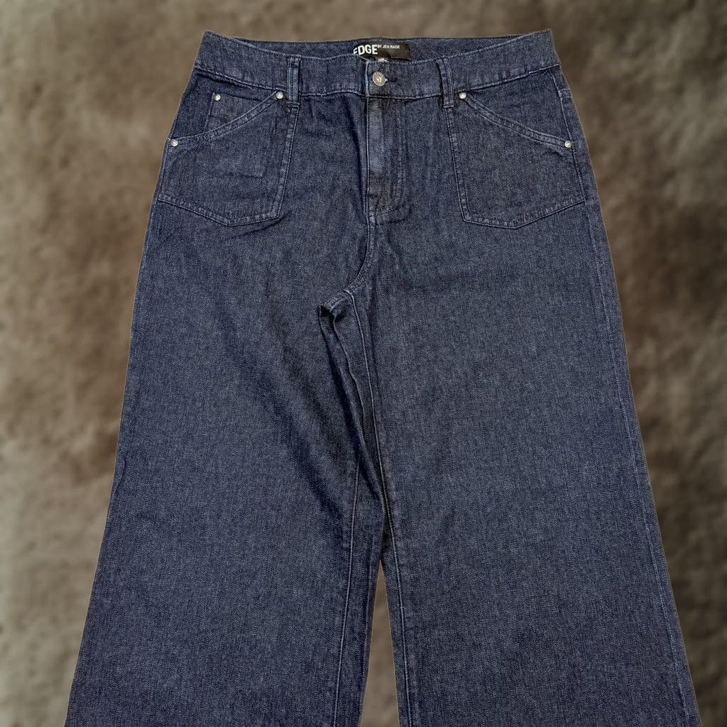 Vintage EDGE by Jen Rade Jeans Womens 10 Blue Wide-Leg High Rise Stretch Denim Men's? Size 32" / US 10 / IT 46 - 1 Thumbnail