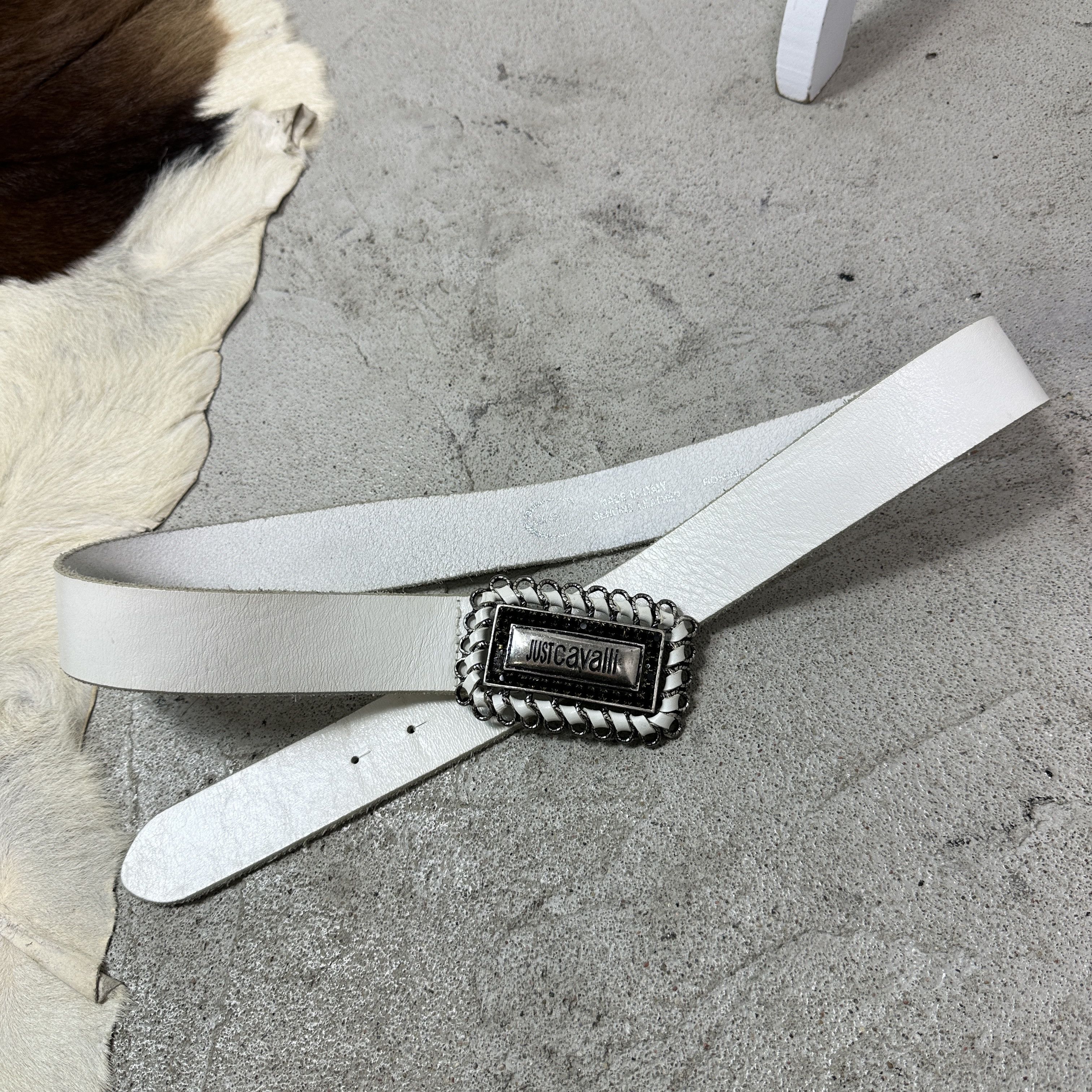 Roberto Cavalli Vintage Avant Garde Grunge Leather Roberto Cavalli Belt 00s Size ONE SIZE - 2 Thumbnail