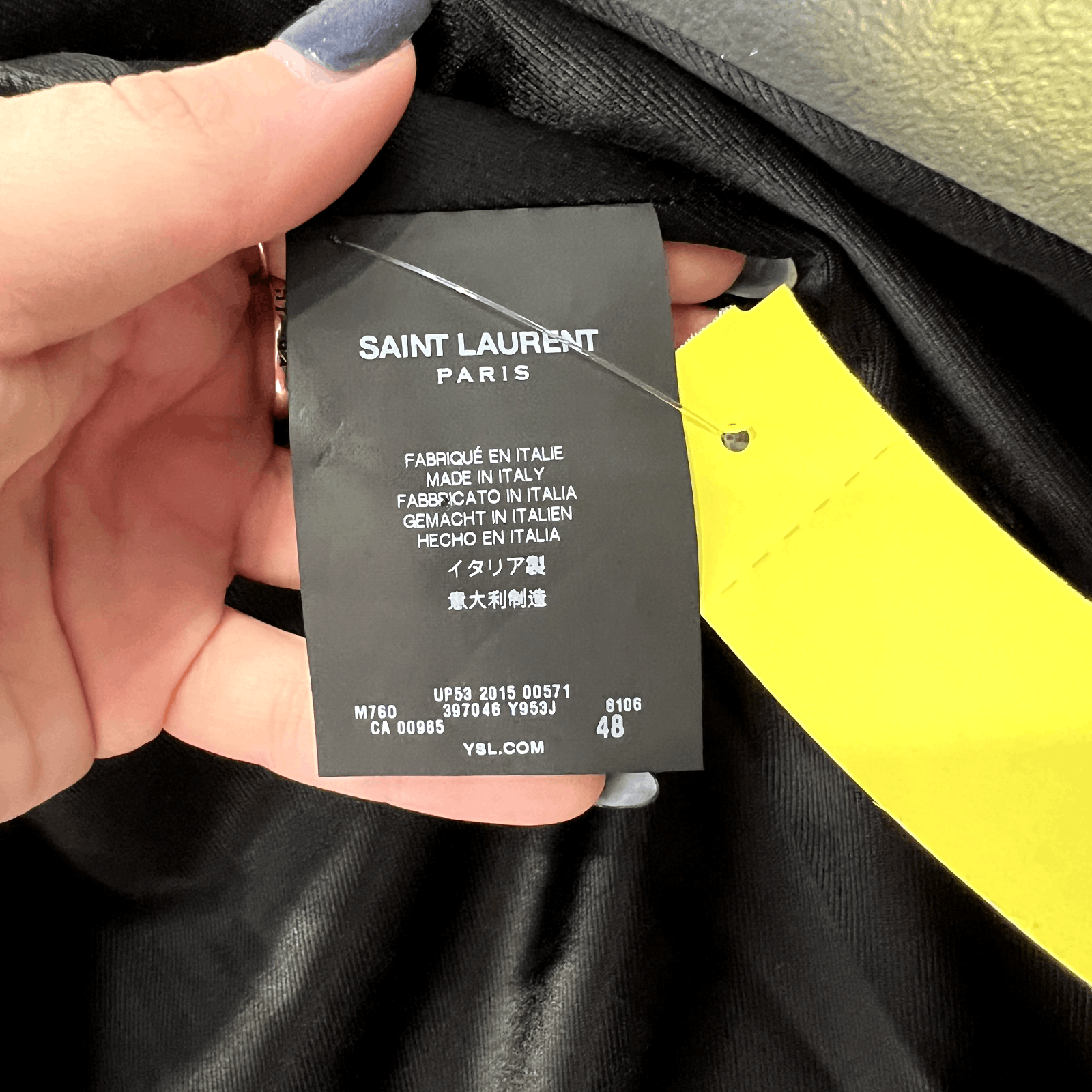 Saint Laurent Paris Fall 2015 Silver Metallic Jacket Men's Size US M / EU 48-50 / 2 - 7 Thumbnail
