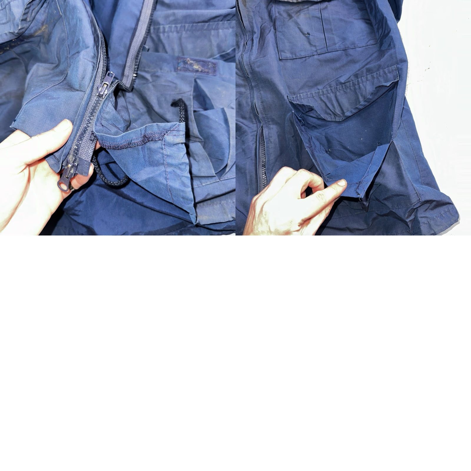 Eddie Bauer Eddie Bauer VTG Hooded Barn Jacket S Blue Cotton Chore Coat Track Hiking 90s Mens Size US S / EU 44-46 / 1 - 10 Thumbnail
