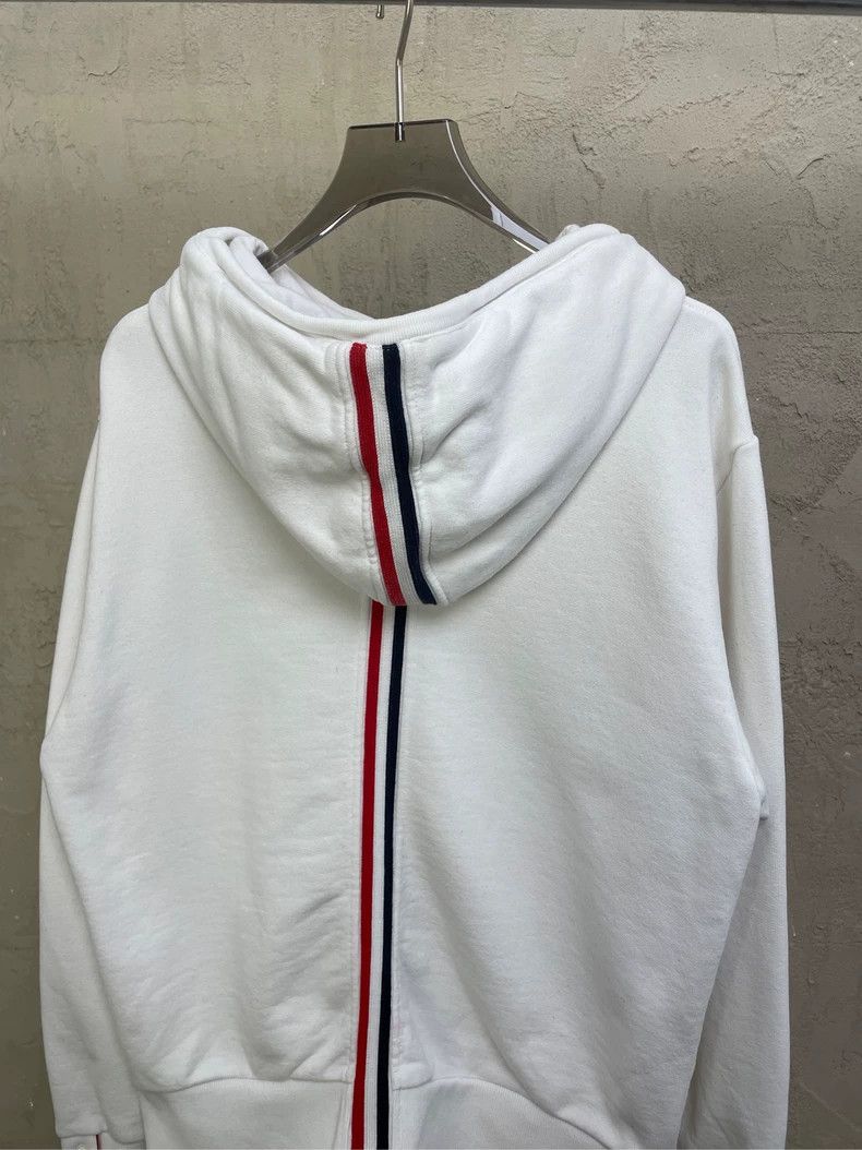 Thom Browne Thom browne White back colored stripe hooded sweatshirt 250 Size US S / EU 44-46 / 1 - 4 Thumbnail
