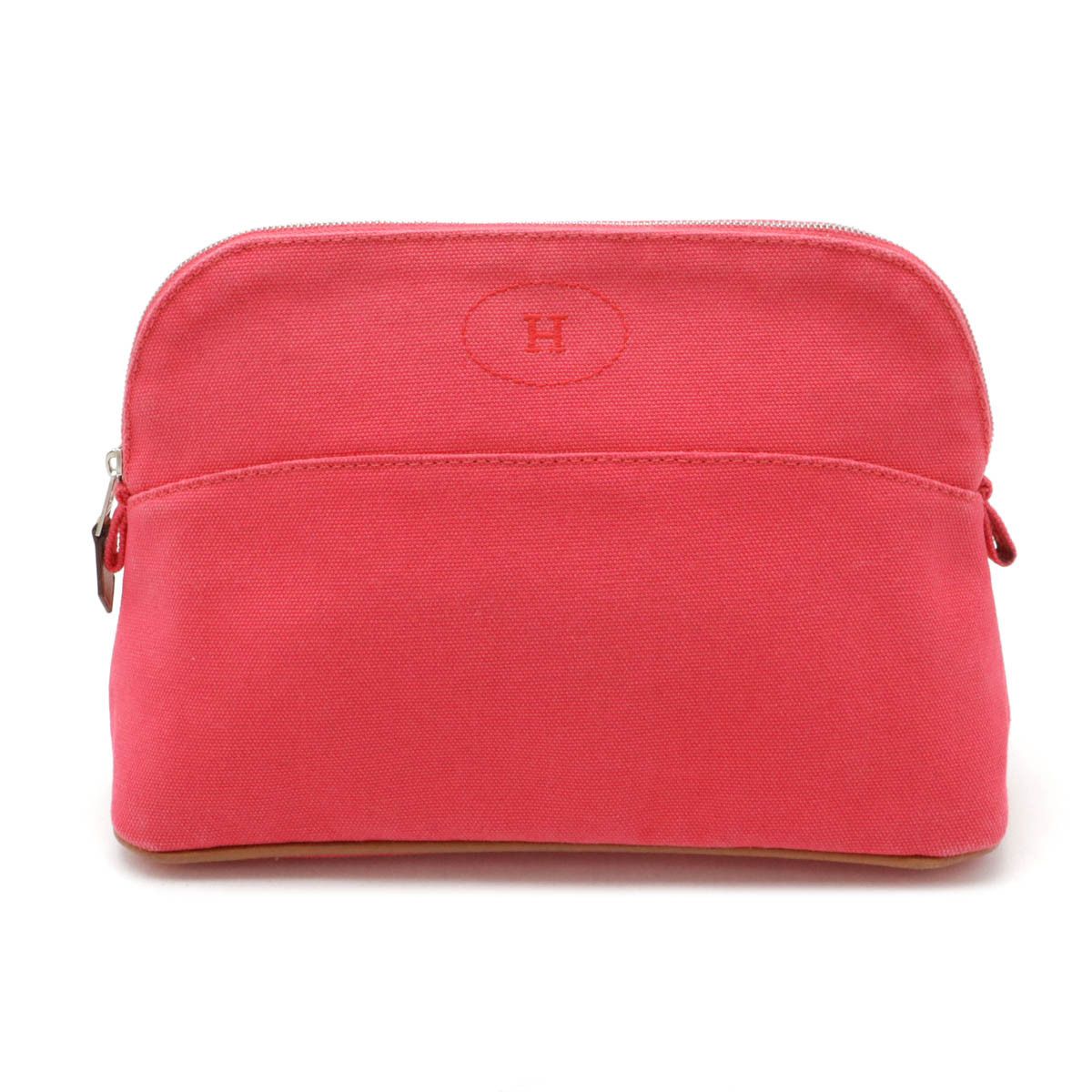 Hermes Hermes Hermes Bolide Cotton Canvas Leather Pouch Cotton Perfume Size ONE SIZE - 1 Thumbnail