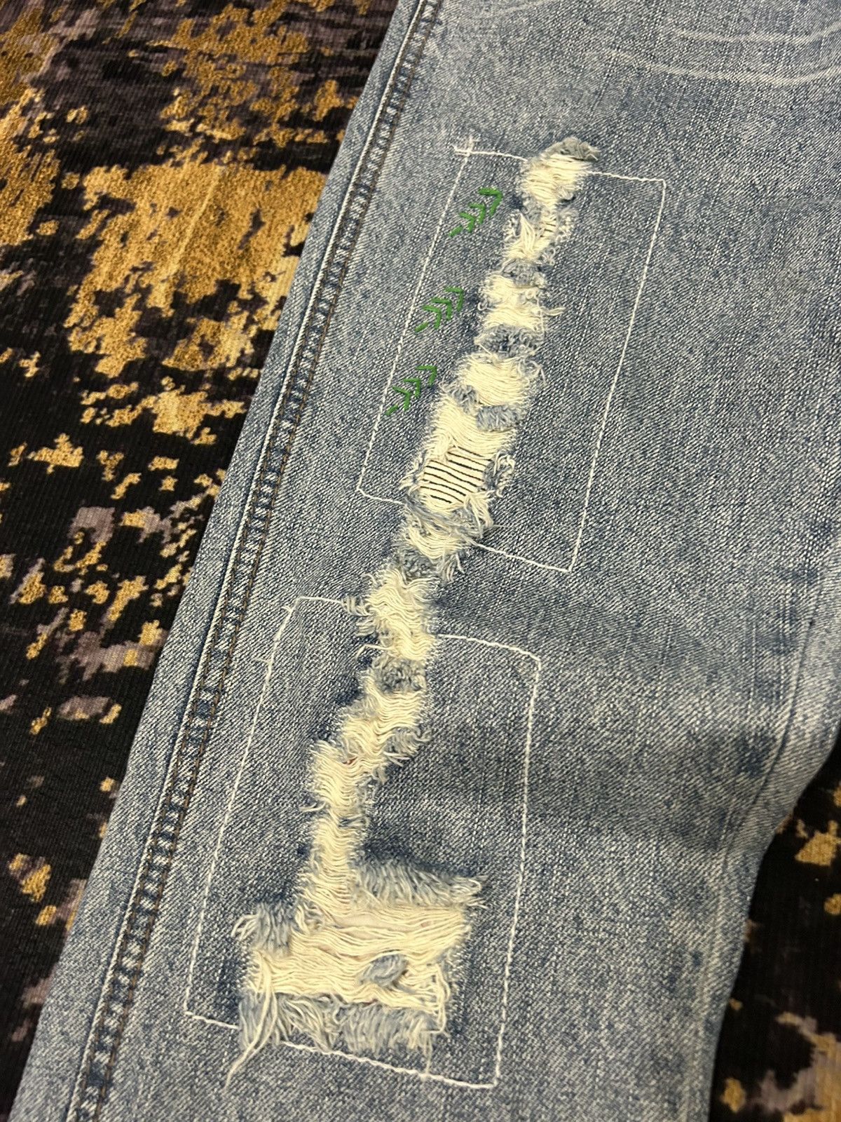 Japanese Brand Vintage Clef De Sol Ripped Jeans Size US 31 - 6 Thumbnail