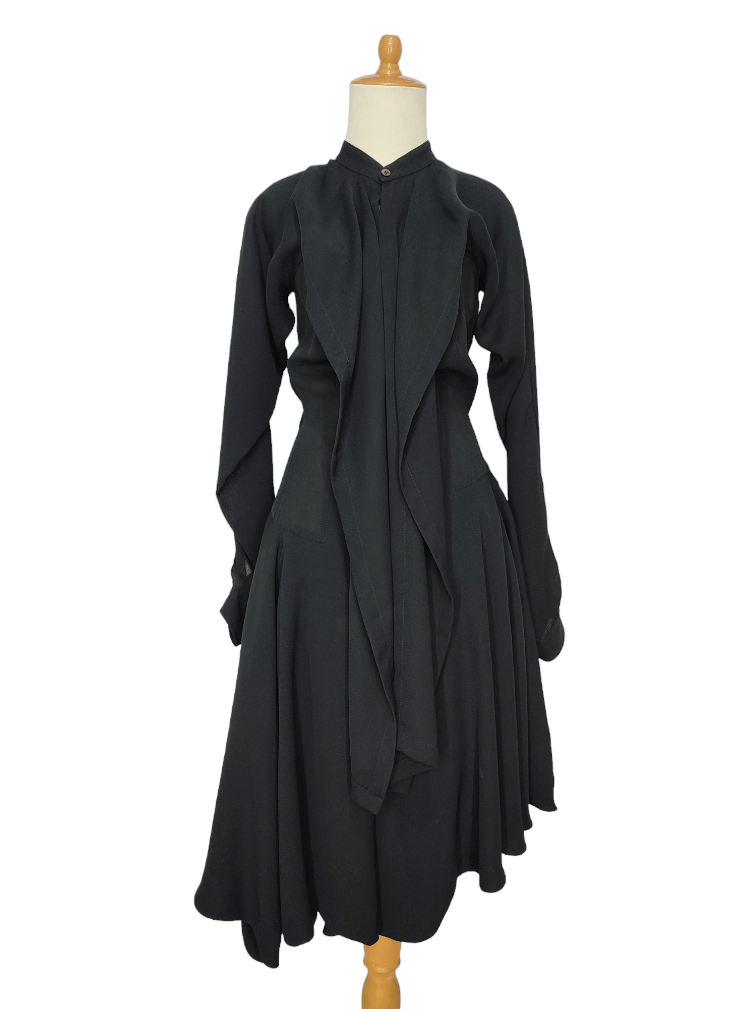 Comme des Garcons ARCHIVE📕90s CDG Drape & Knot Sculptural Asymmetric Dress Size M / US 6-8 / IT 42-44 - 1 Thumbnail