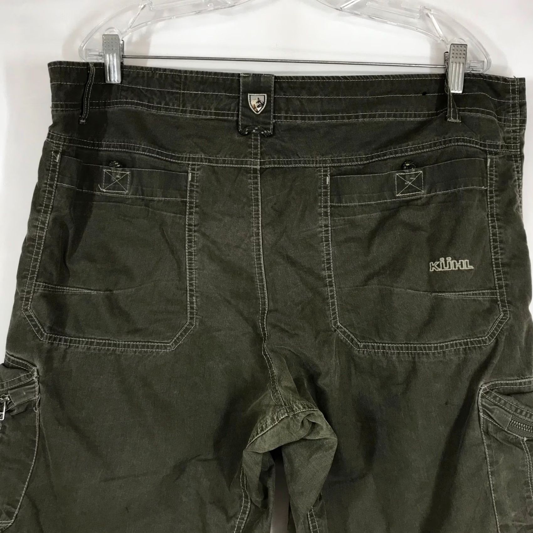 Olive Kuhl Mens Olive Green Cargo Shorts Cotton Nylon Blend Size 38 Hiking Outdoor Size US 38 / EU 54 - 5 Thumbnail