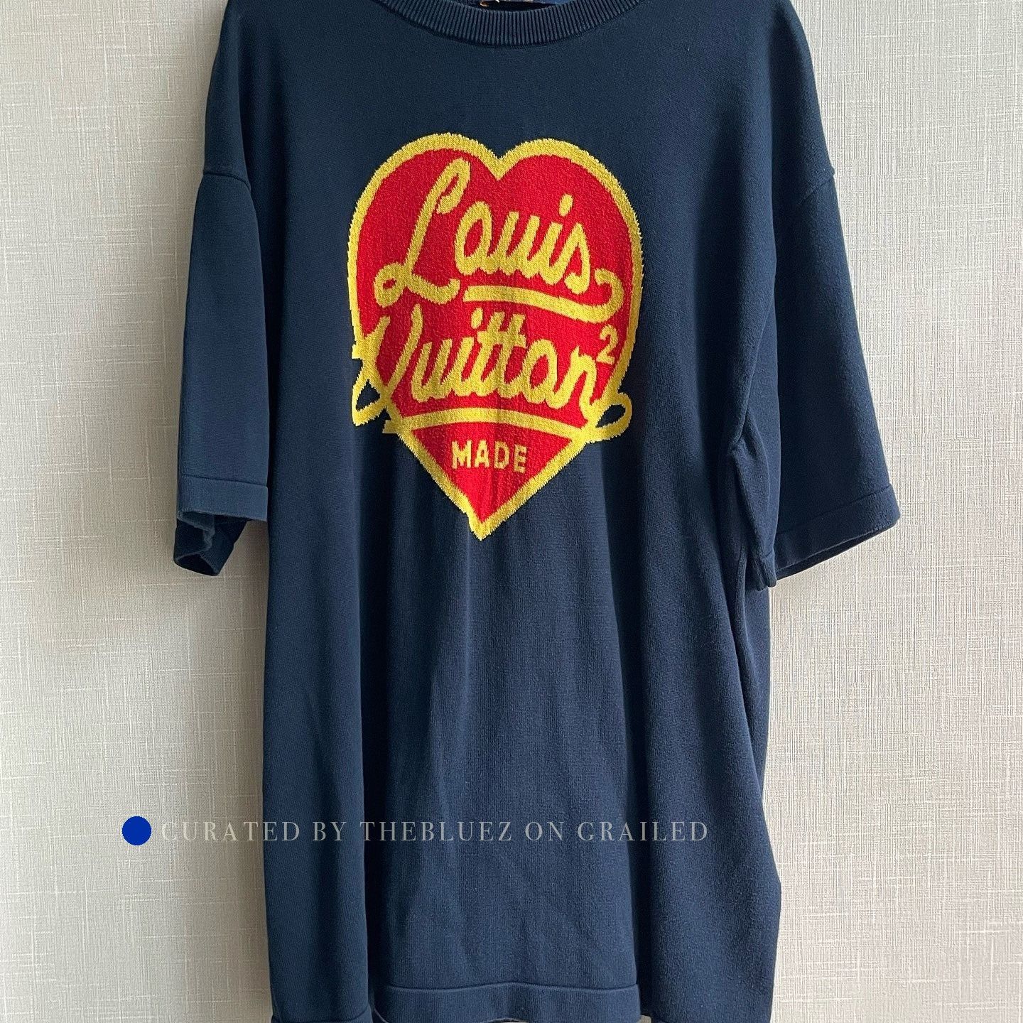 Louis Vuitton Louis Vuitton X Nigo Intarsia Jacquard Heart Shirt 