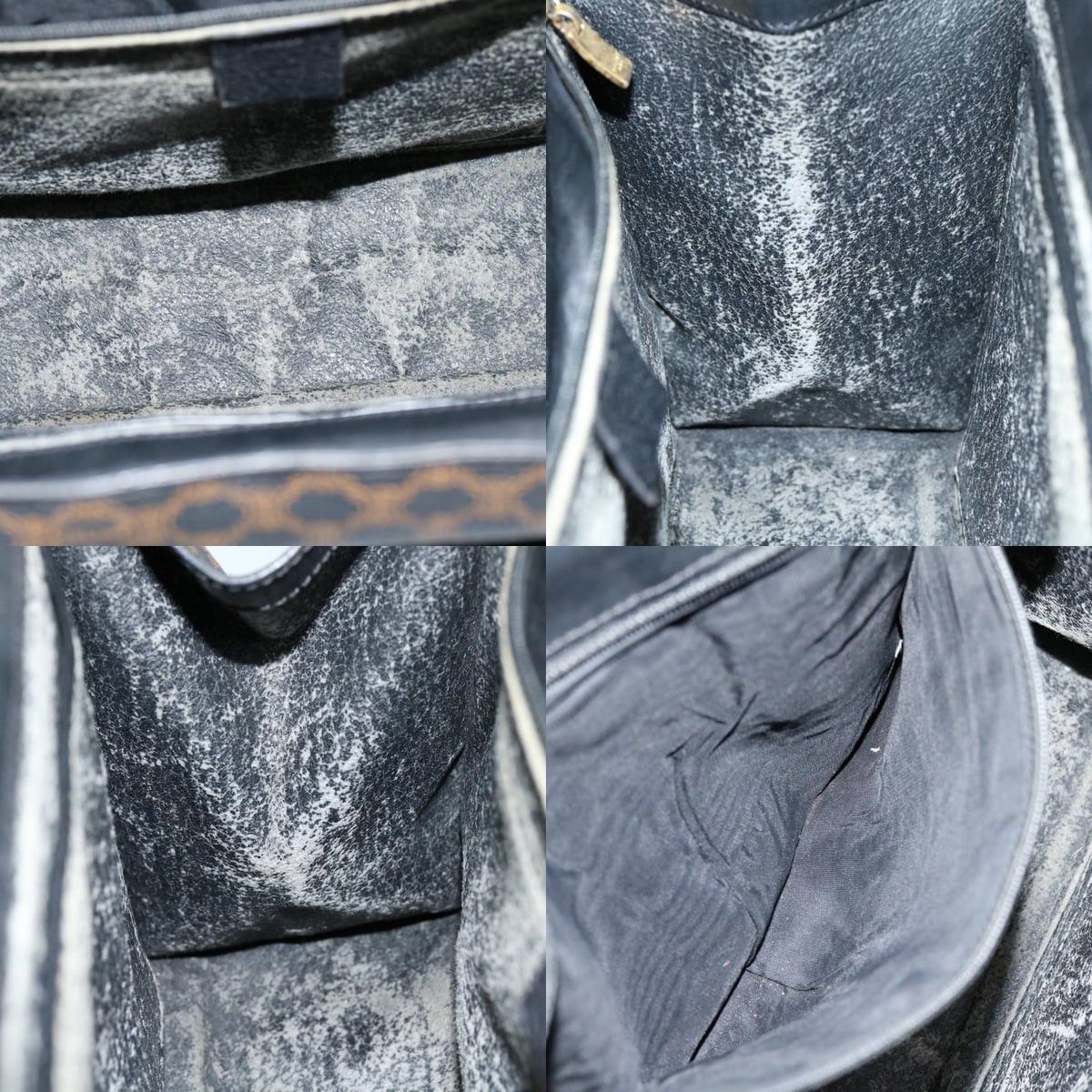 Celine CELINE Macadam Canvas Hand Bag Pvc Black Size ONE SIZE - 12 Thumbnail