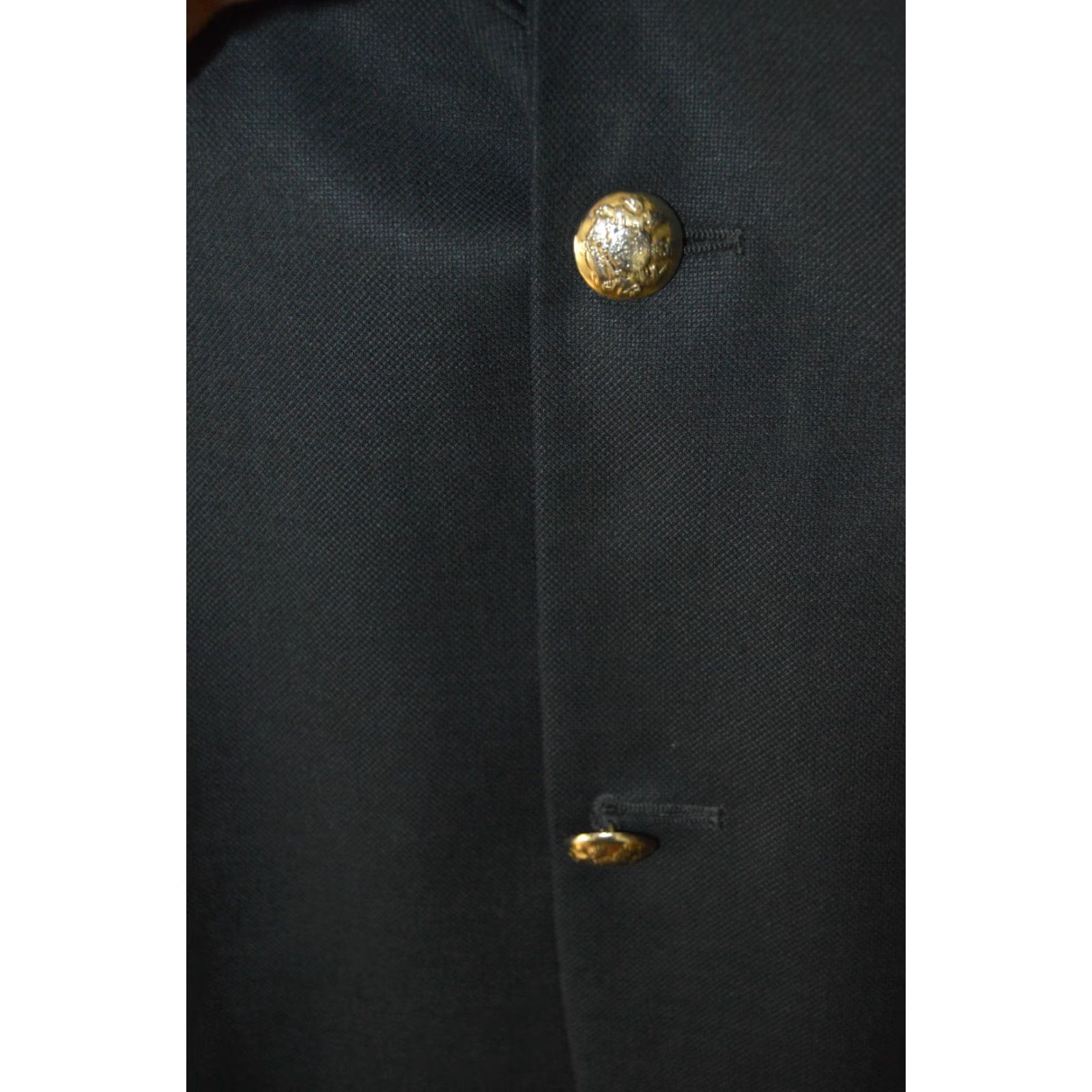 Joseph Abboud Joseph Abboud Sport Coat Men 46L Black Wool Blend Two Button Double-Vented Blazer Jacket Coat Notch Lapel Classic Fit Long Solid Shirt/Coat - Mens Size 46R - 3 Thumbnail