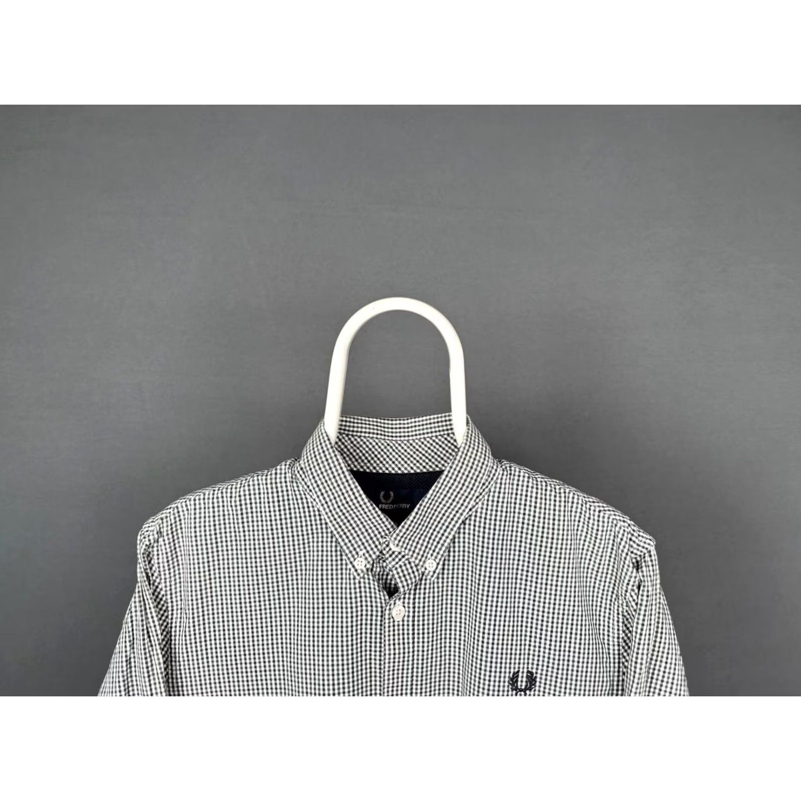 Fred Perry Fred Perry Shirt Mens L Black & White Button Down Size Plaid Cotton Long Sleeve Size US L / EU 52-54 / 3 - 7 Thumbnail