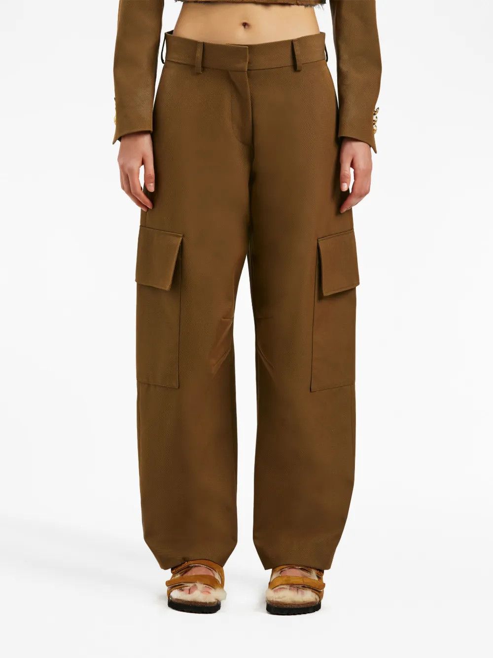 Palm Angels o1y1125 Cargo Pant in Camel Size 30" / US 8 / IT 44 - 2 Thumbnail