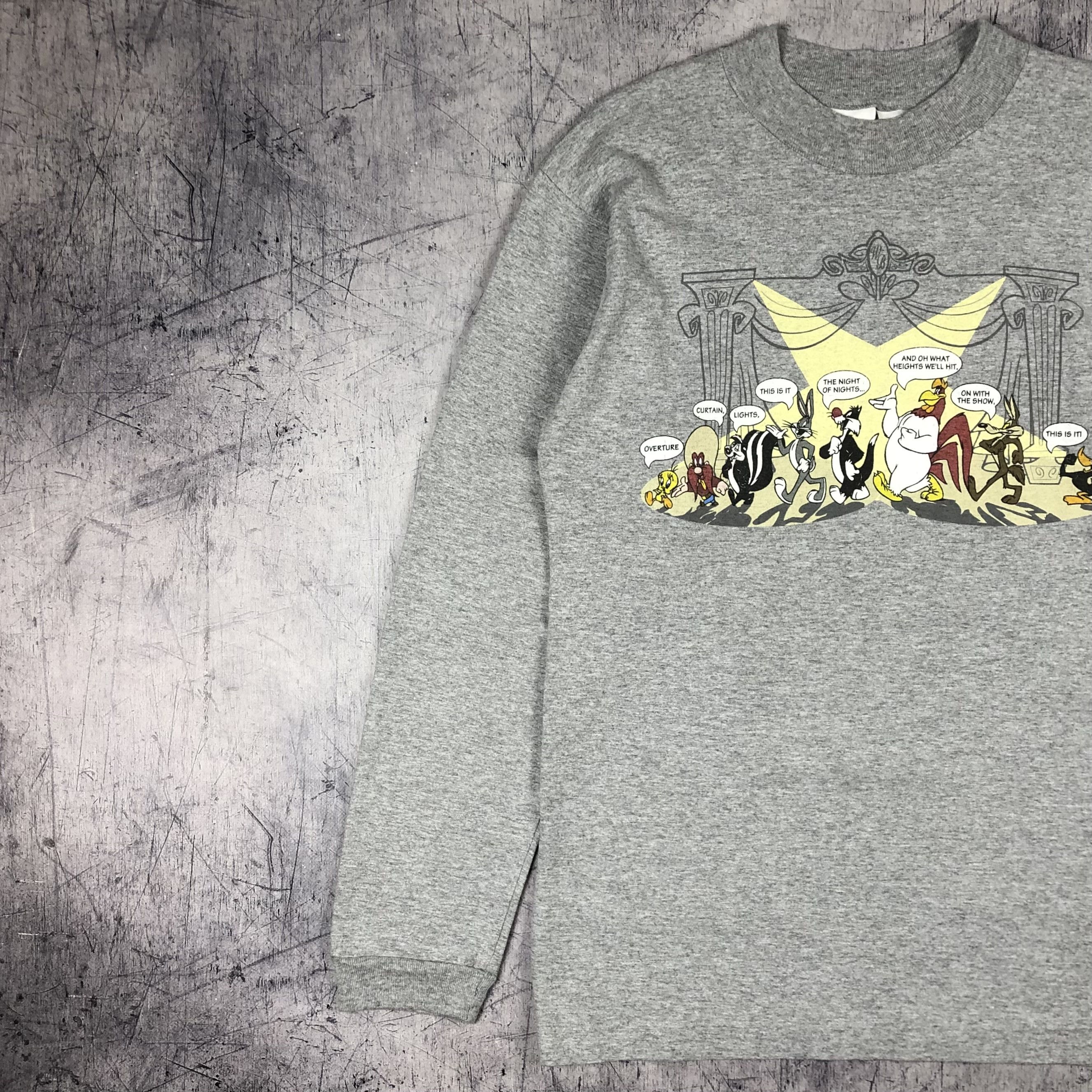 Warner Bros Vintage 1991 Warner Bros Looney Tunes Hero Long Sleeve Tee Size US M / EU 48-50 / 2 - 10 Thumbnail