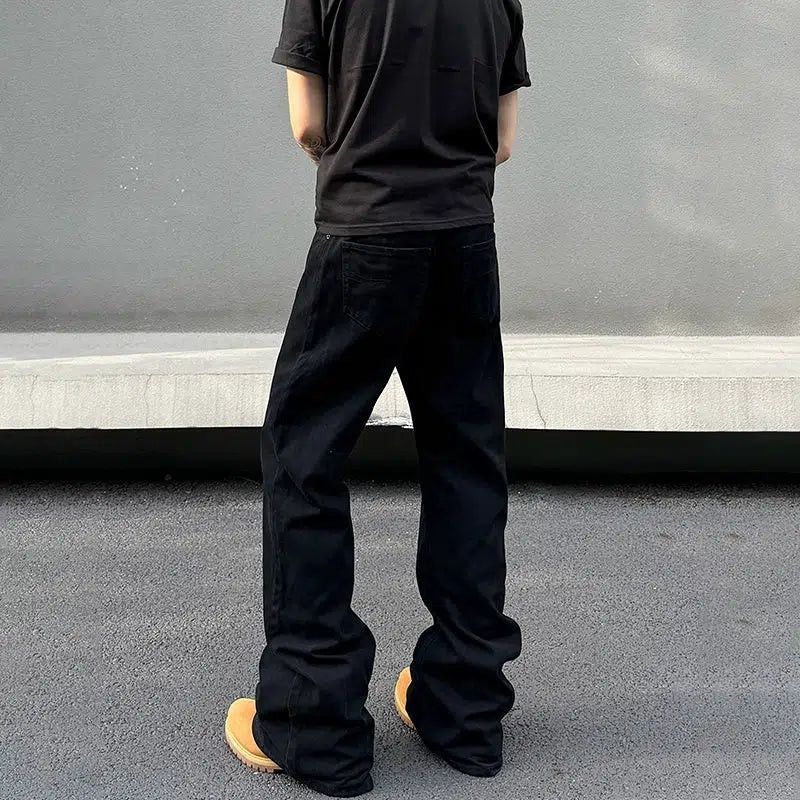 Japanese Brand × Jean Black Distressed Slim Straight Leg Jeans Size US 31 - 4 Thumbnail