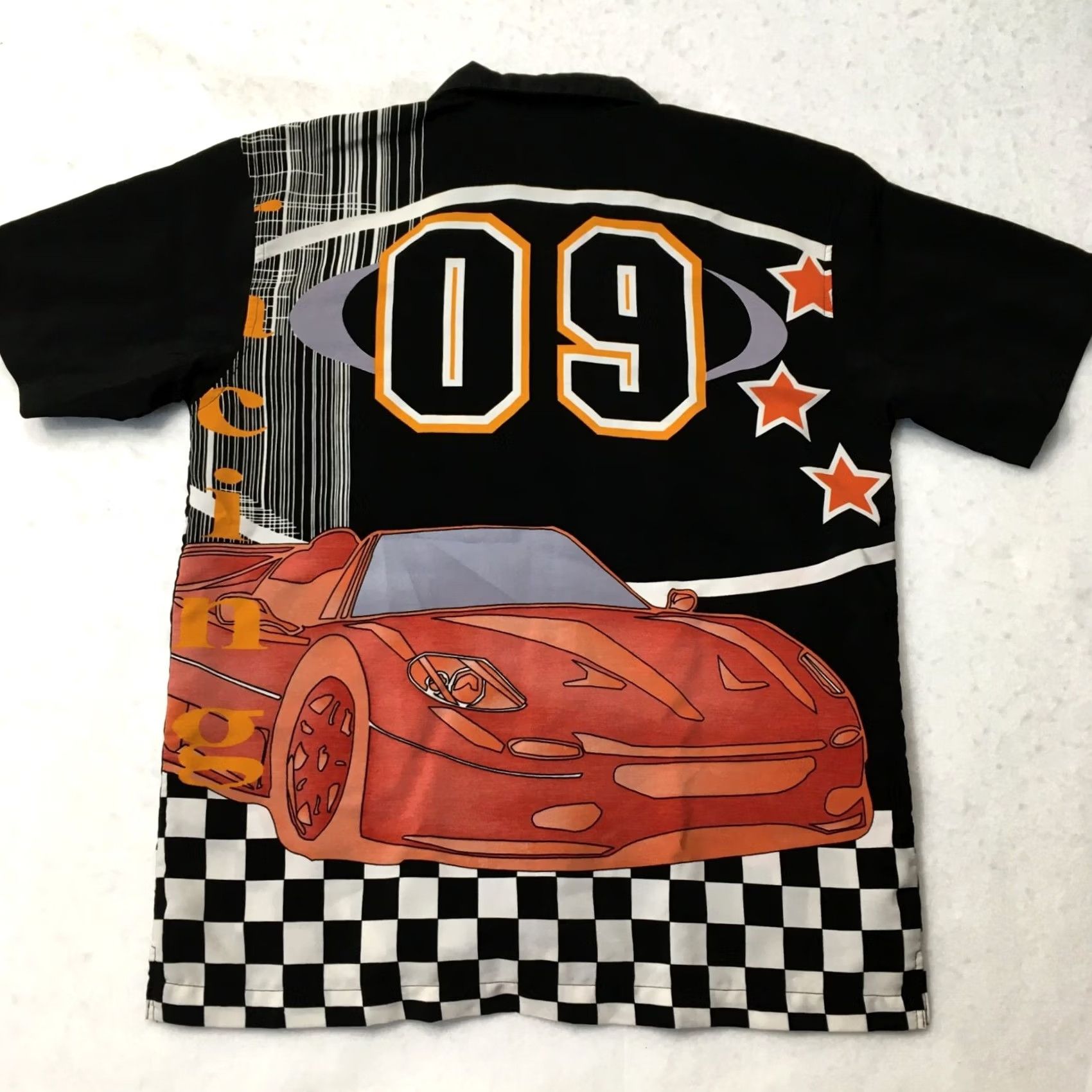 NASCAR j/e/t Racing Mens L Button up Shirt Black Graphic Screaming muscle cars 09 nascar Size US L / EU 52-54 / 3 - 7 Thumbnail