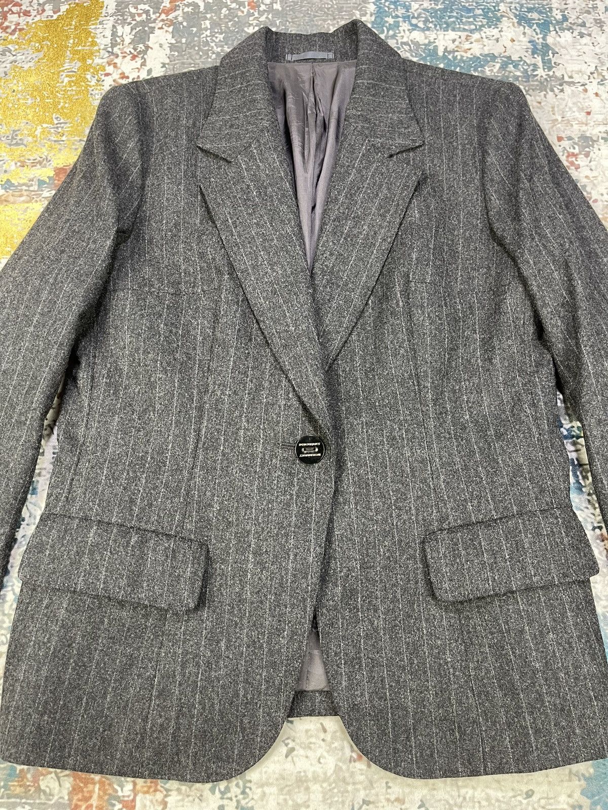Burberry Burberry London Single Button Monogram Pinstripes Size M / US 6-8 / IT 42-44 - 4 Thumbnail
