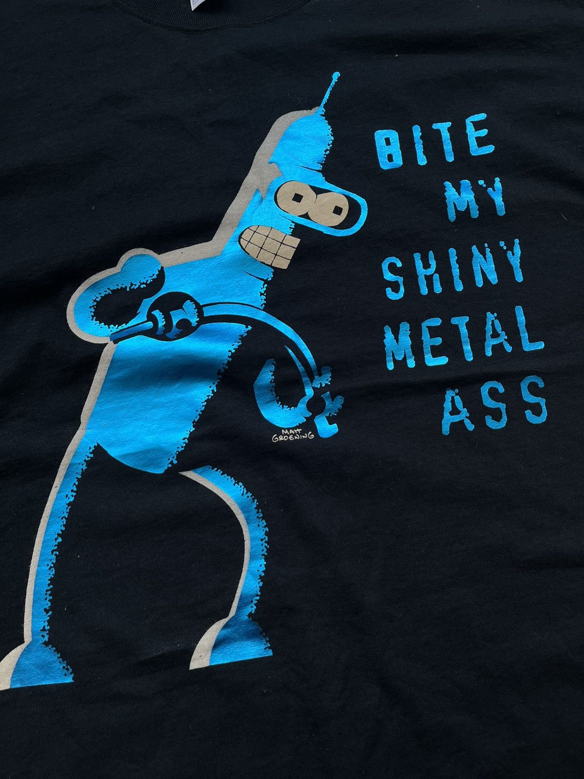 Cartoon Network × Vintage Vintage Furama 2008 “Bite my shiny metal ass” Bender T Shirt Size US XL / EU 56 / 4 - 3 Thumbnail