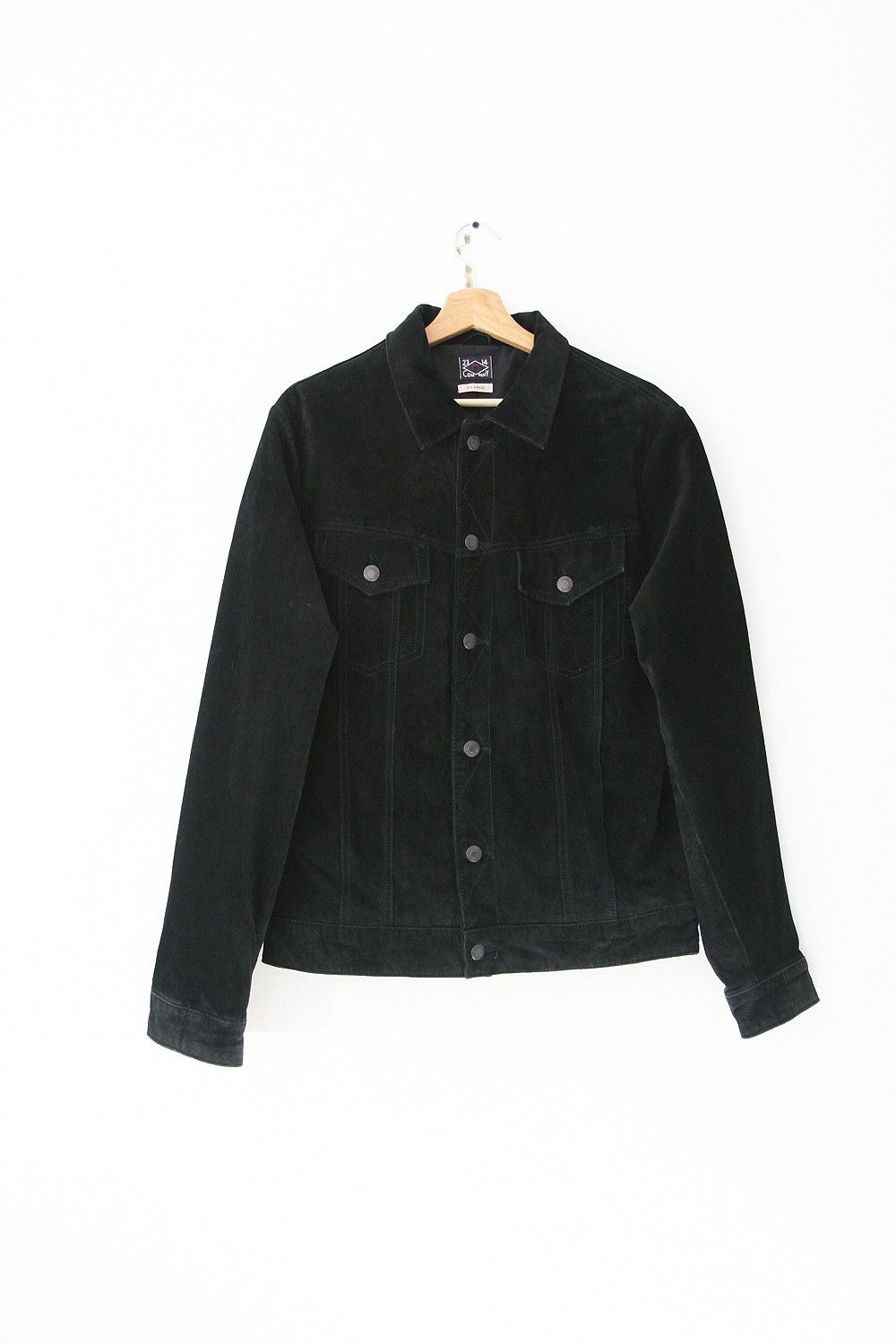 Emmett Emmett Black Suede Leather Genuine Trucker Jacket type 3 Size US XL / EU 56 / 4 - 1 Thumbnail