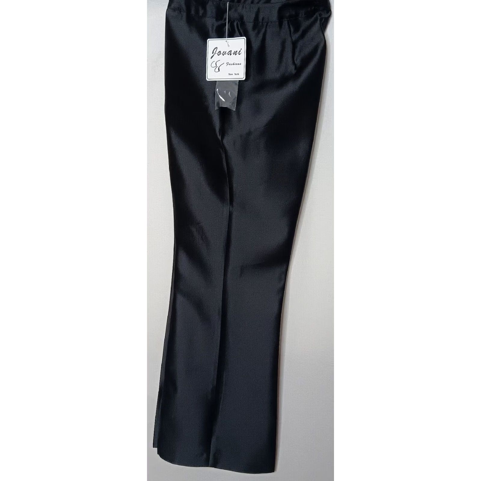Vintage Jovani New York Womens Pants Black Formal Wide Leg Silk Wool Blend Size 18 Size 40" / US 18 - 4 Thumbnail