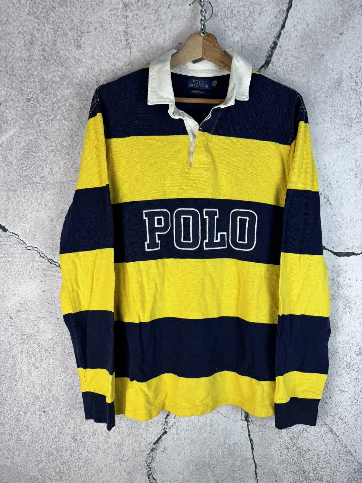Polo Ralph Lauren Polo Ralph Lauren Rugby Polo Longsleeve Big Spellout y2k Size US L / EU 52-54 / 3 - 1 Thumbnail