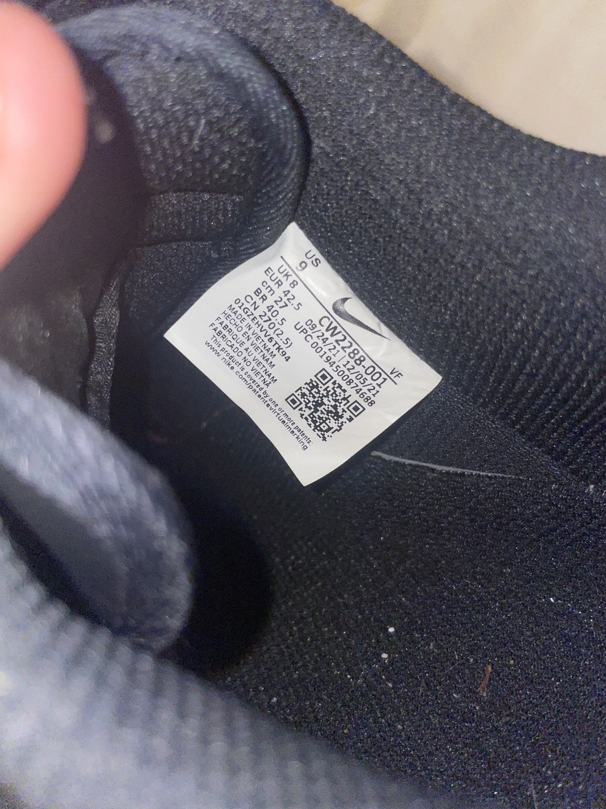 Nike Black Nike airforce 1s Size US 8 / EU 41 - 2 Thumbnail