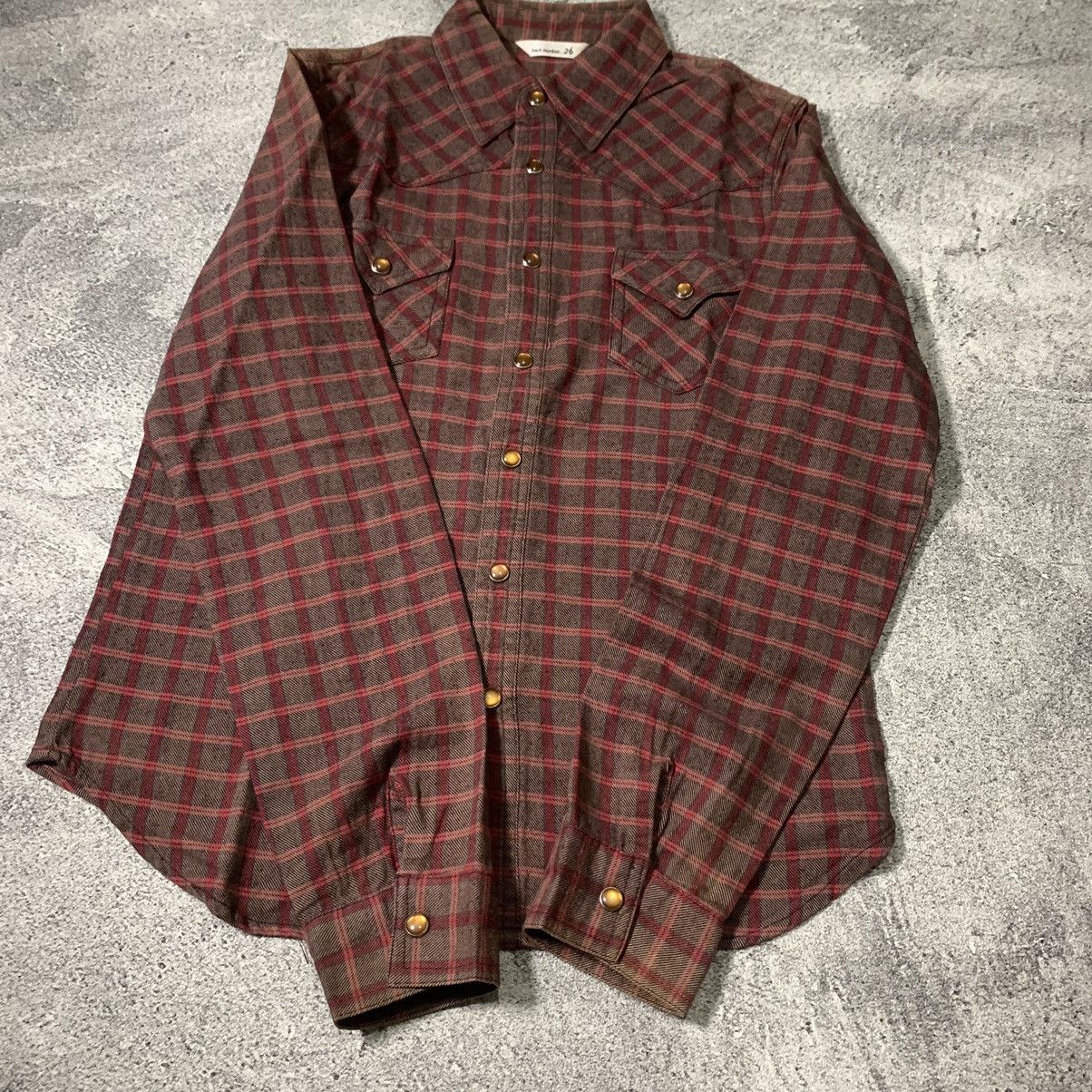 Japanese Brand BACK NUMBER WESTERN PLAID FLANNEL SHIRT SNAP BUTTON Size M / US 6-8 / IT 42-44 - 6 Thumbnail