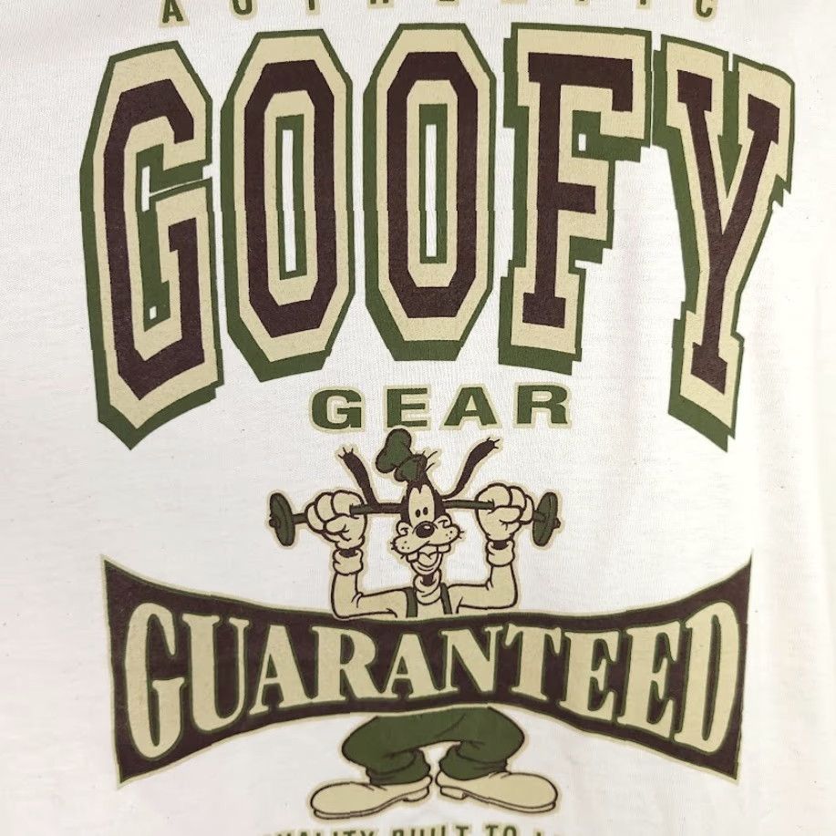 Disney VINTAGE Goofy T Shirt Mens Size Large 90s Disney Made In USA Cotton Beige Crew Neck Short Sleeve T-Shirt Disney Mens 90s Workout Gym Walt Disney Size US L / EU 52-54 / 3 - 3 Thumbnail