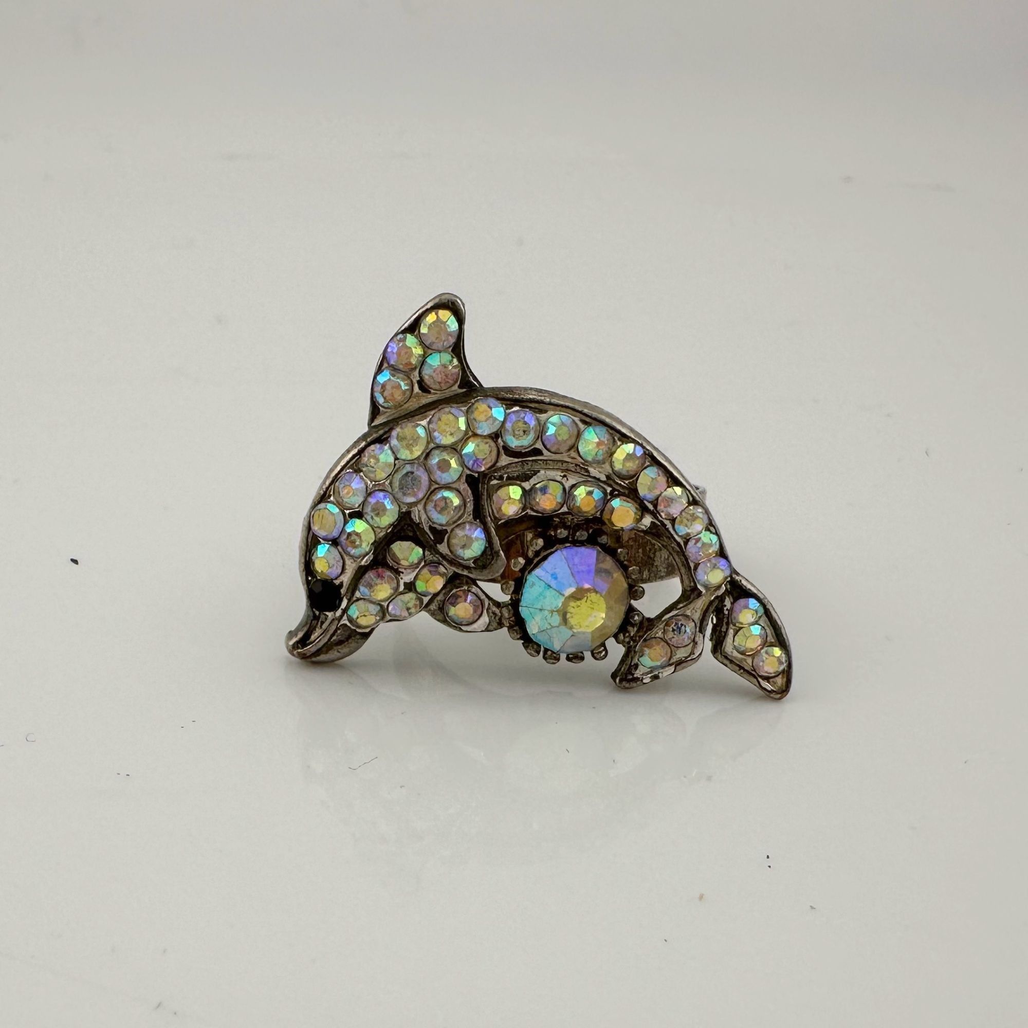 Vintage Vintage Costume Jewelry Owl, Dolphin and Turtle Rhinestone Size ONE SIZE - 10 Thumbnail