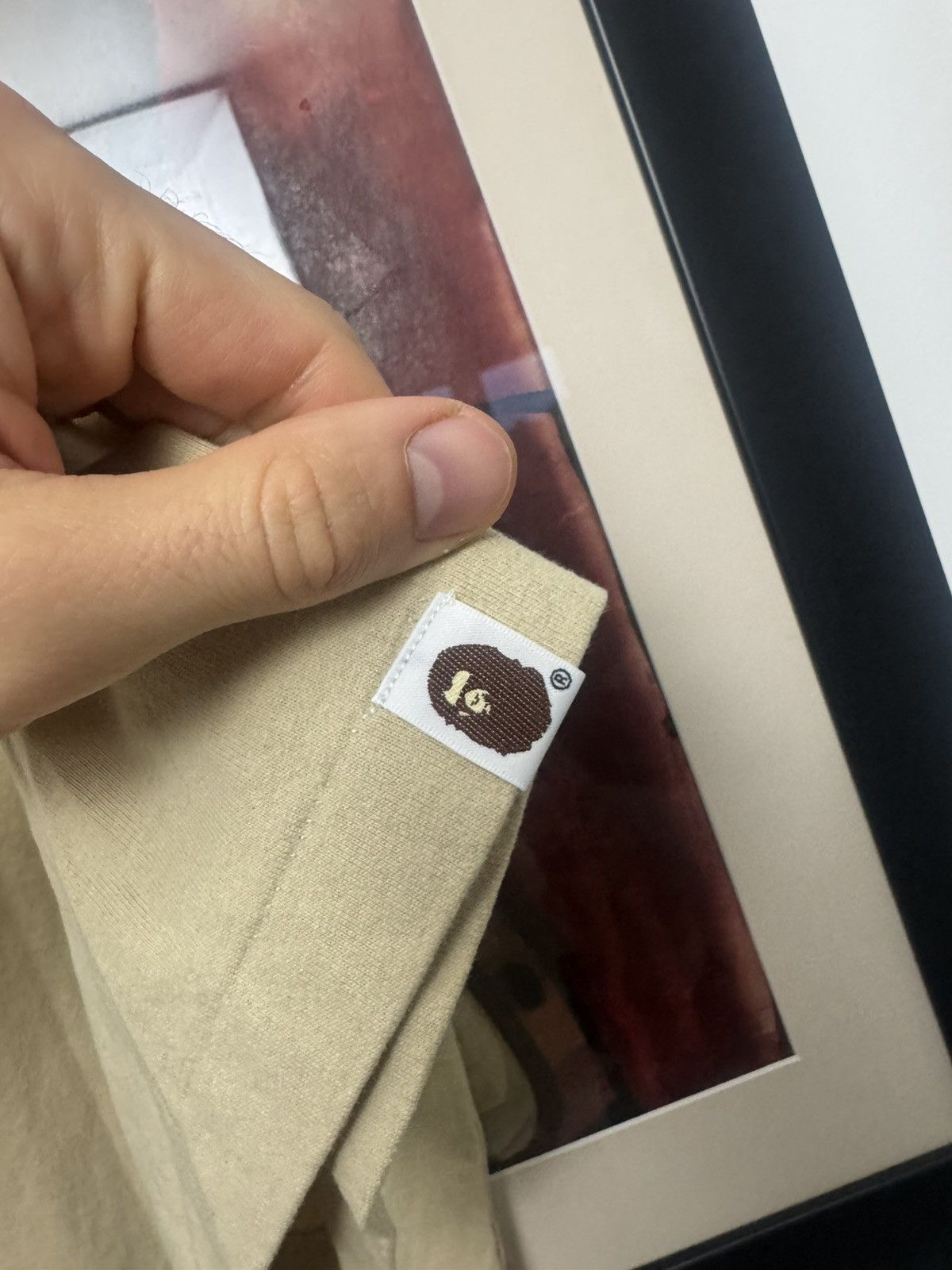 Bape Bape College Logo Tee Beige Streetwear Hype Japan Japanese Size US L / EU 52-54 / 3 - 4 Thumbnail