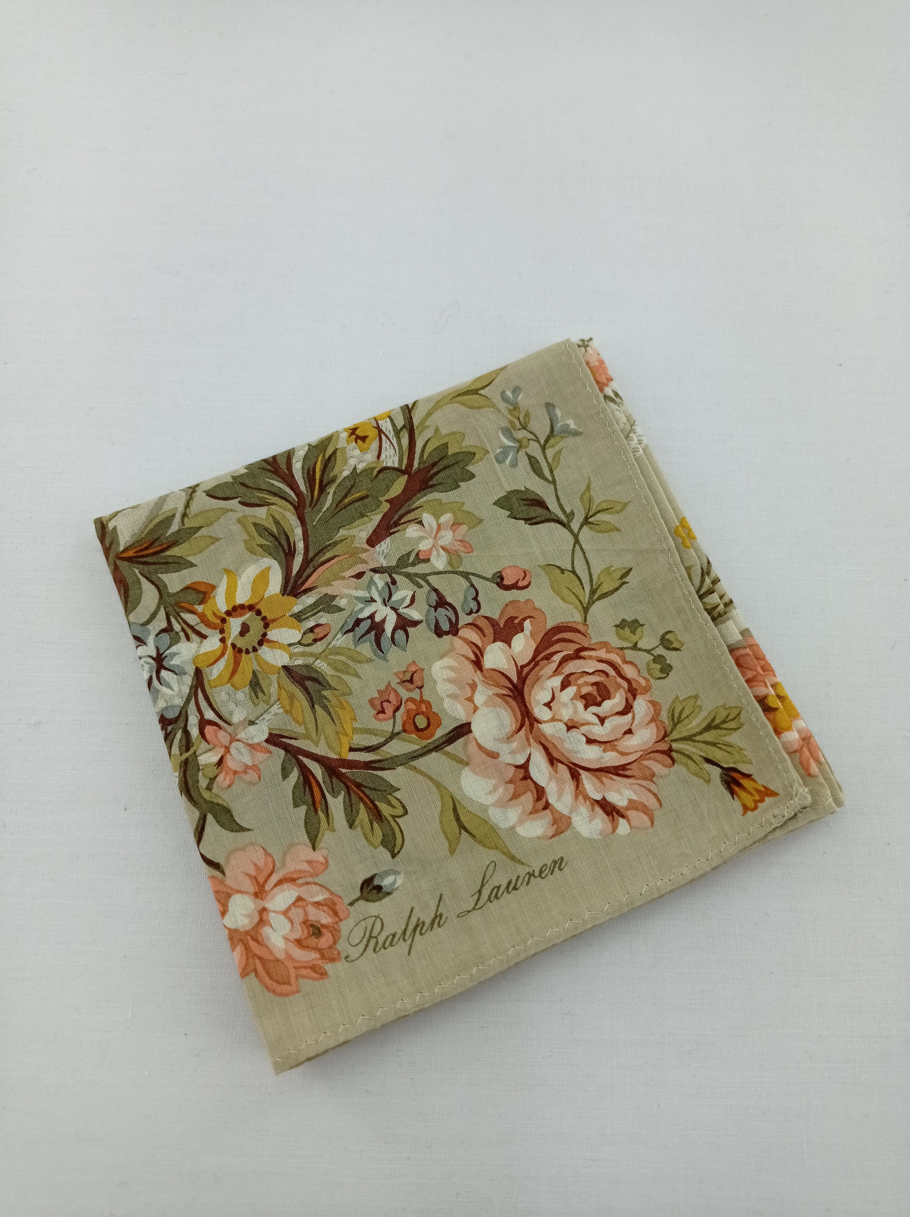 Ralph Lauren × Vintage Ralph Lauren Floral Handkerchief / Neckwear / Bandana Size ONE SIZE - 2 Thumbnail