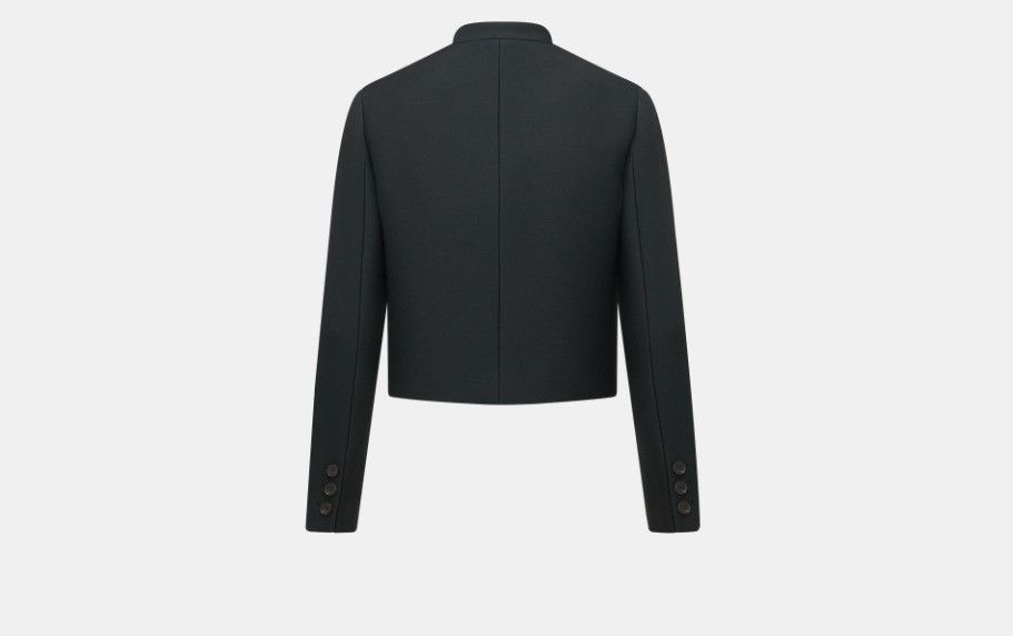Dior o1w1db10824 Straight-Cut Jacket in Black Size M / US 6-8 / IT 42-44 - 2 Thumbnail