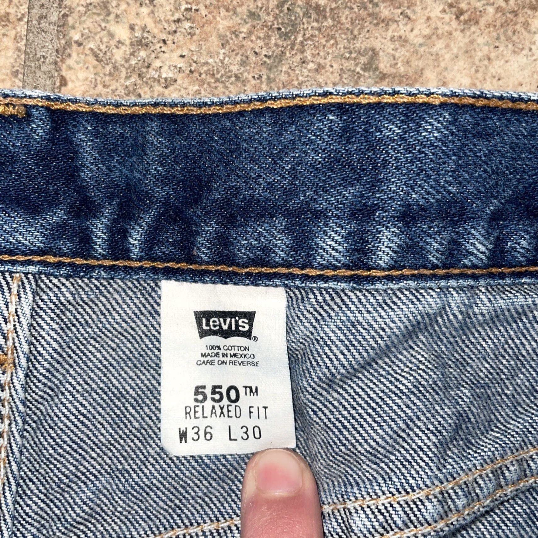Levi's Levi's 550 Relaxed Fit Jeans Men 36x30 Blue Straight Regular Mens Size US 36 / EU 52 - 3 Thumbnail