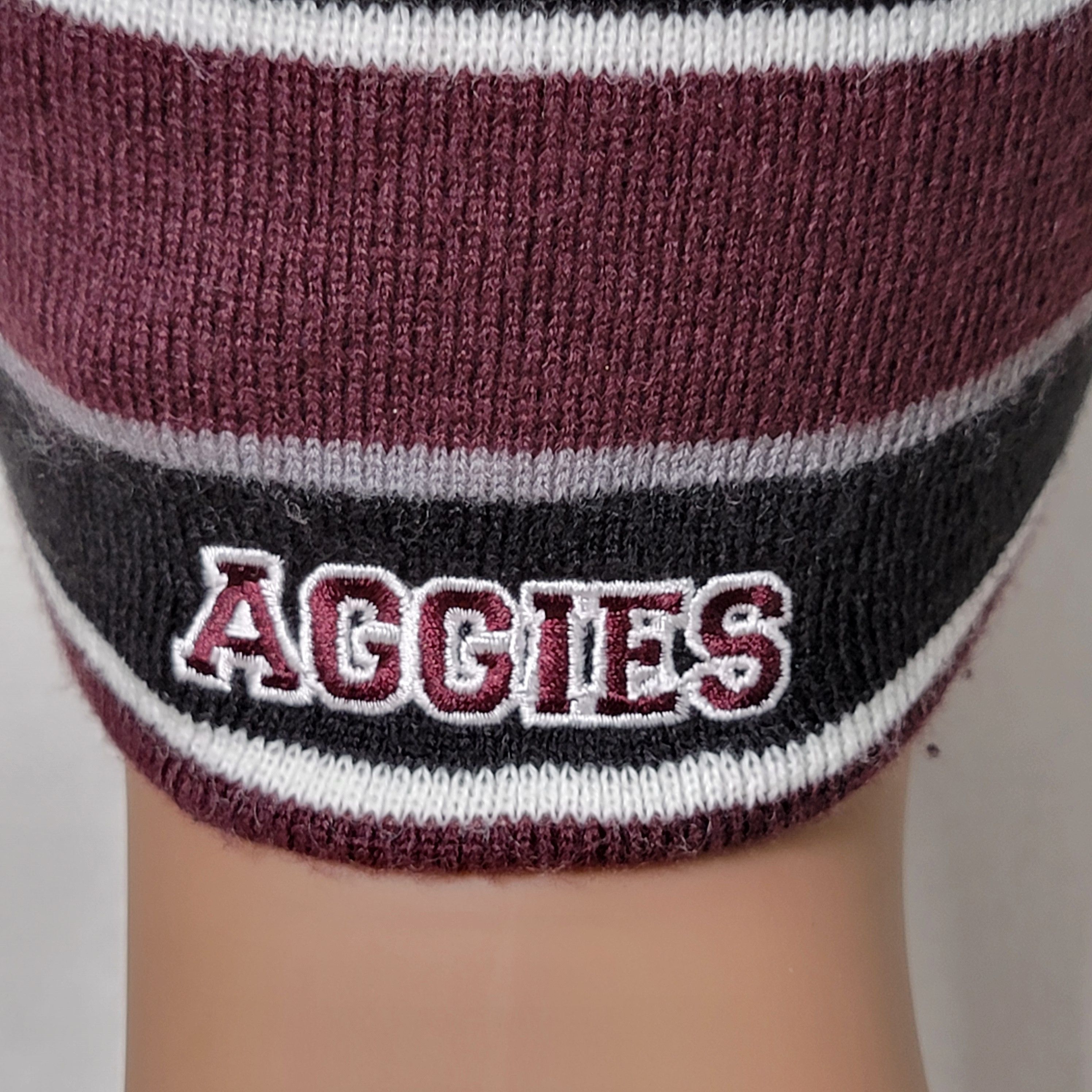 Other Texas A&M Aggies Reversable Black/Stripe Knit Unisex Beanie Size ONE SIZE - 3 Thumbnail