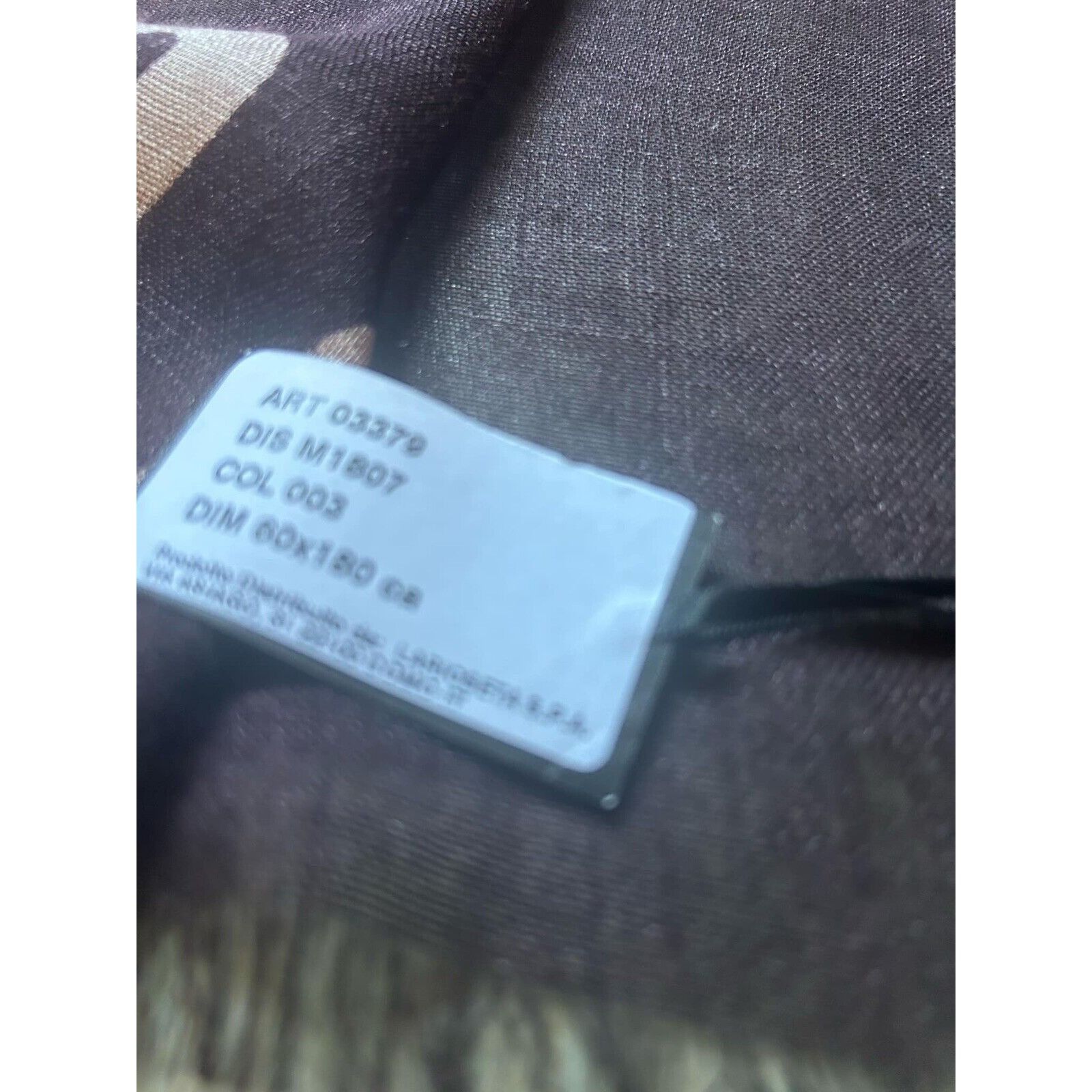 Moschino MOSCHINO Brown & Pink Logo Rect Wool Blend Scarf Itlay 71’’- Size ONE SIZE - 4 Thumbnail