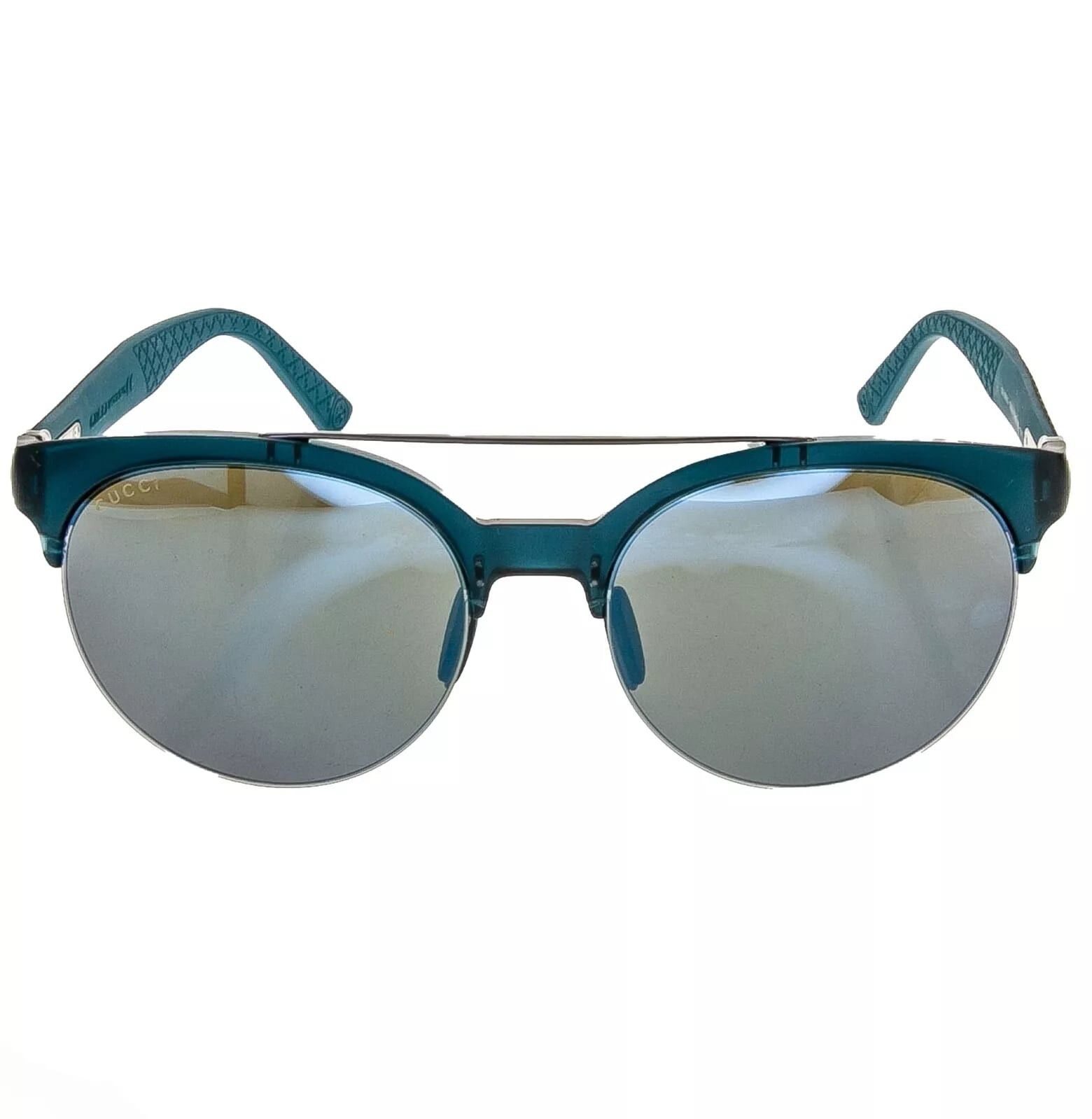 Gucci GUCCI Round GG1069S Matte Blue Unisex Sunglasses 1069 Size ONE SIZE - 5 Thumbnail