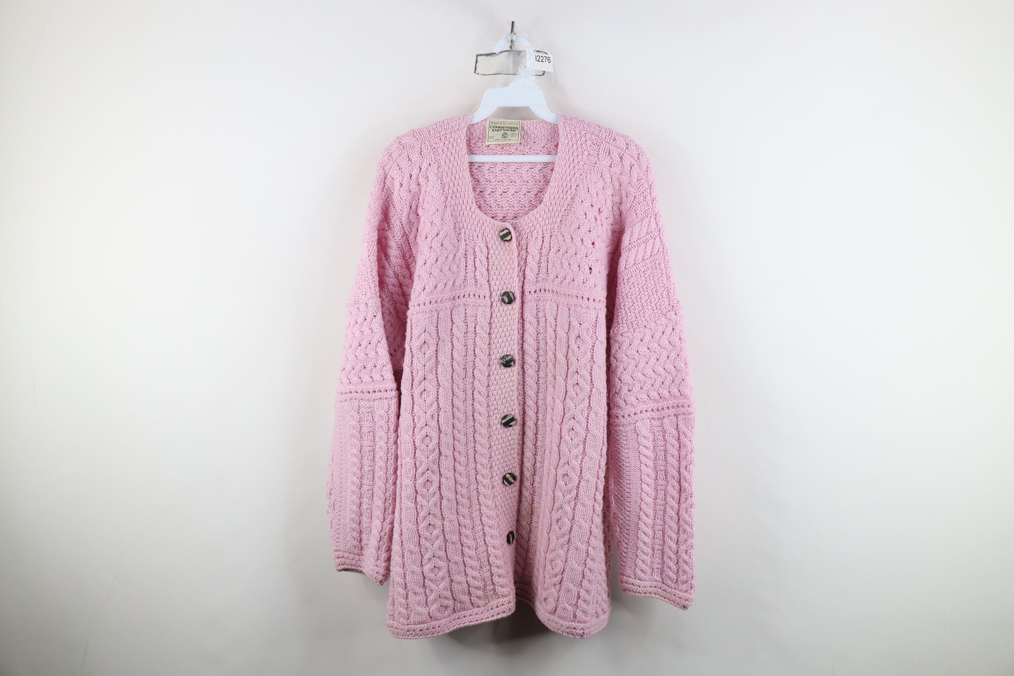 Vintage Vintage 90s Streetwear Fisherman Cable Knit Cardigan Sweater Size XL / US 12-14 / IT 48-50 - 1 Thumbnail