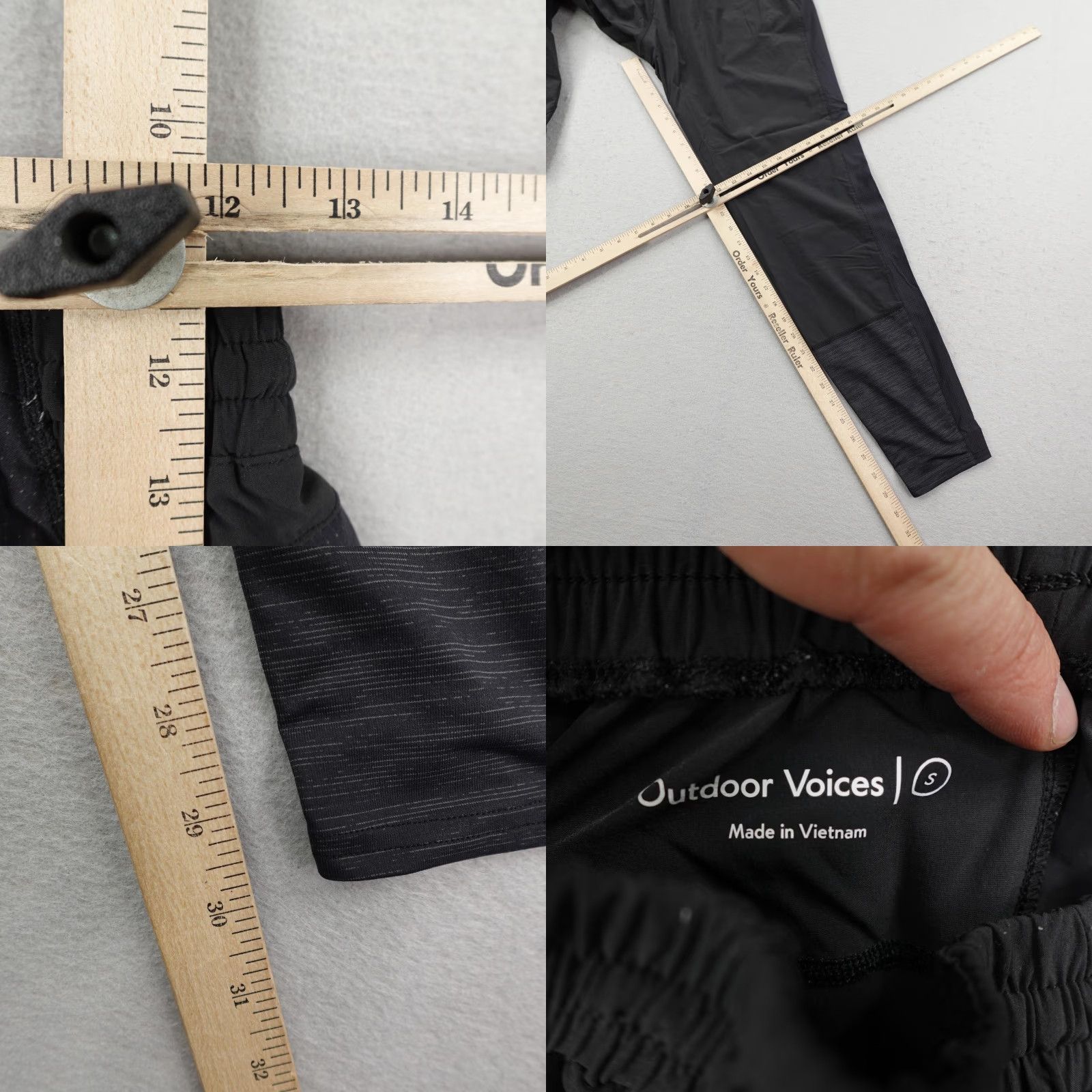Outdoor Voices Outdoor Voices Pants Womens Black Performance Tapered Joggers Track Athletic Gym Size 28" / US 6 / IT 42 - 8 Thumbnail