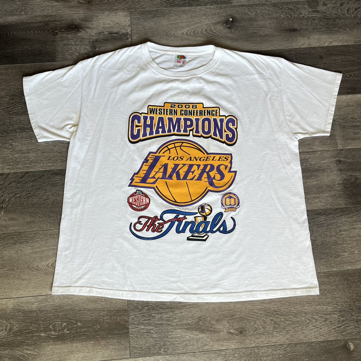NBA Vintage 2008 NBA LA Lakers Western Conference Champions Tee Size US XL / EU 56 / 4 - 1 Thumbnail