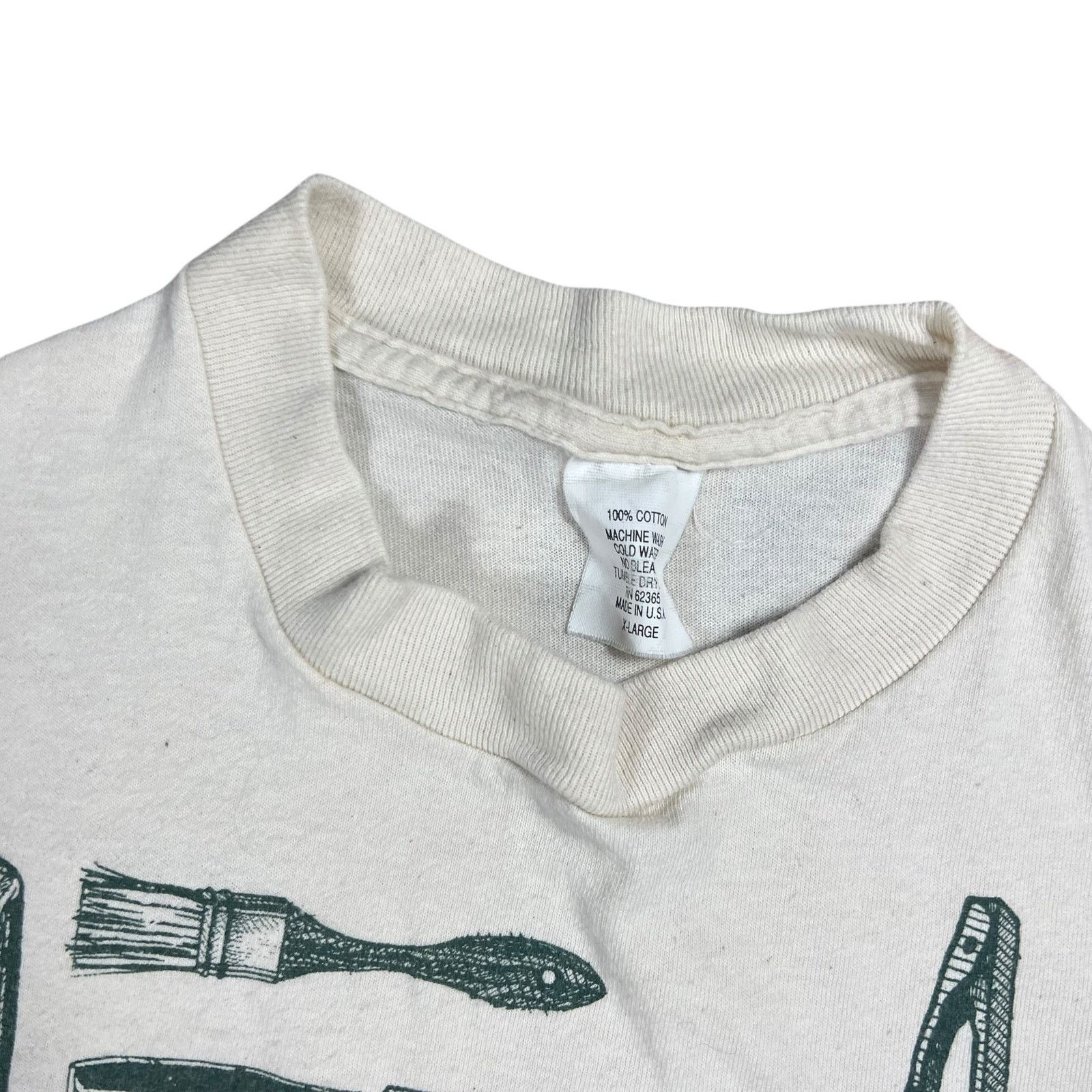 Vintage Vintage 90s Chef cooking utensils all over print tee (L) Size US L / EU 52-54 / 3 - 6 Thumbnail