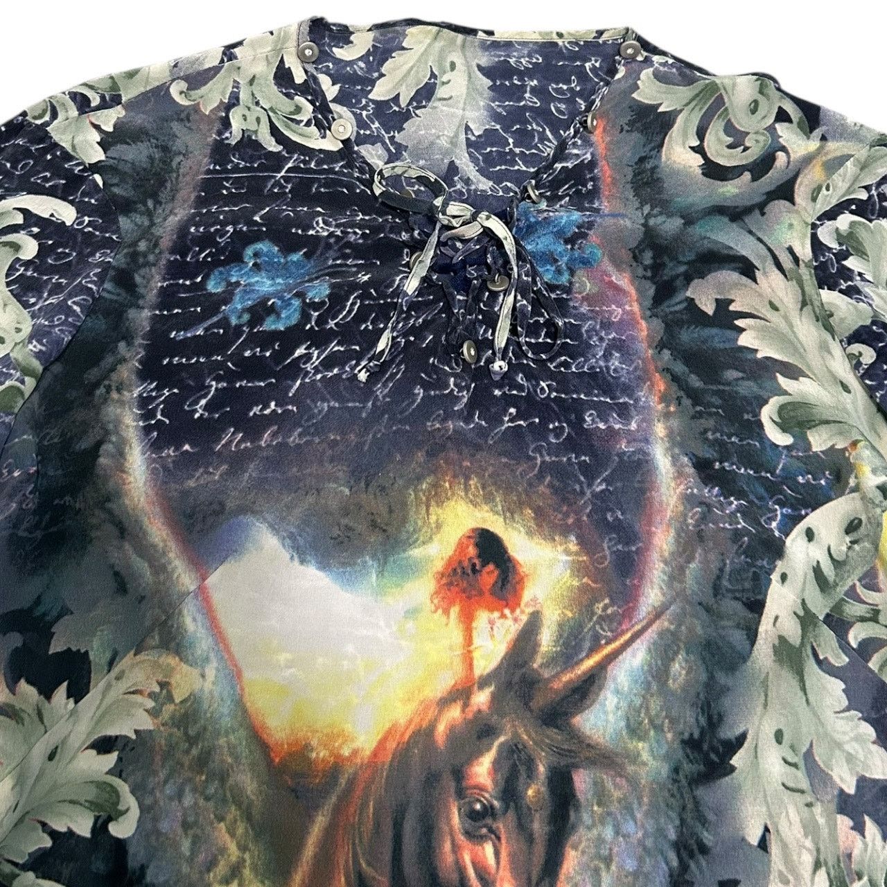 Voyage Fairycore Regency 90’s Voyage Silk Unicorn Bell Sleeve Top Size M / US 6-8 / IT 42-44 - 4 Thumbnail