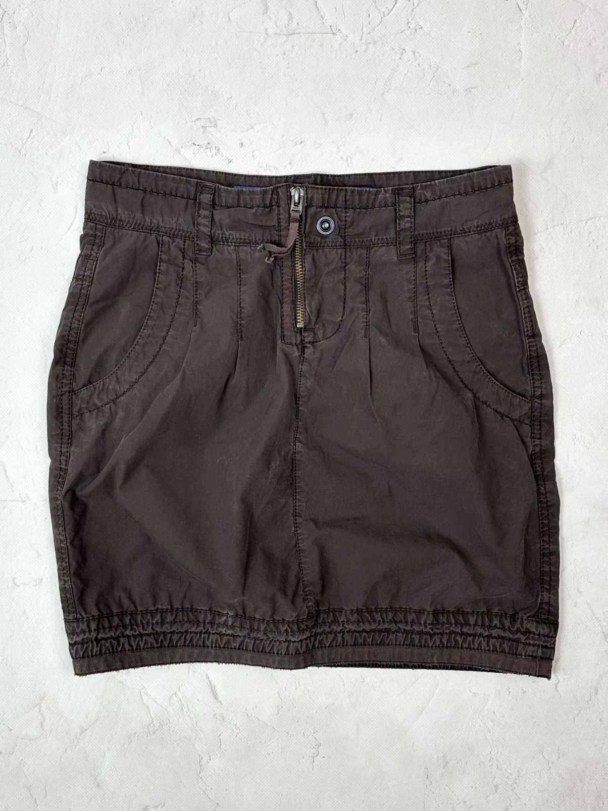 If Six Was Nine Vintage Brown Mini Skirt Size 26" / US 2 / IT 38 - 1 Thumbnail