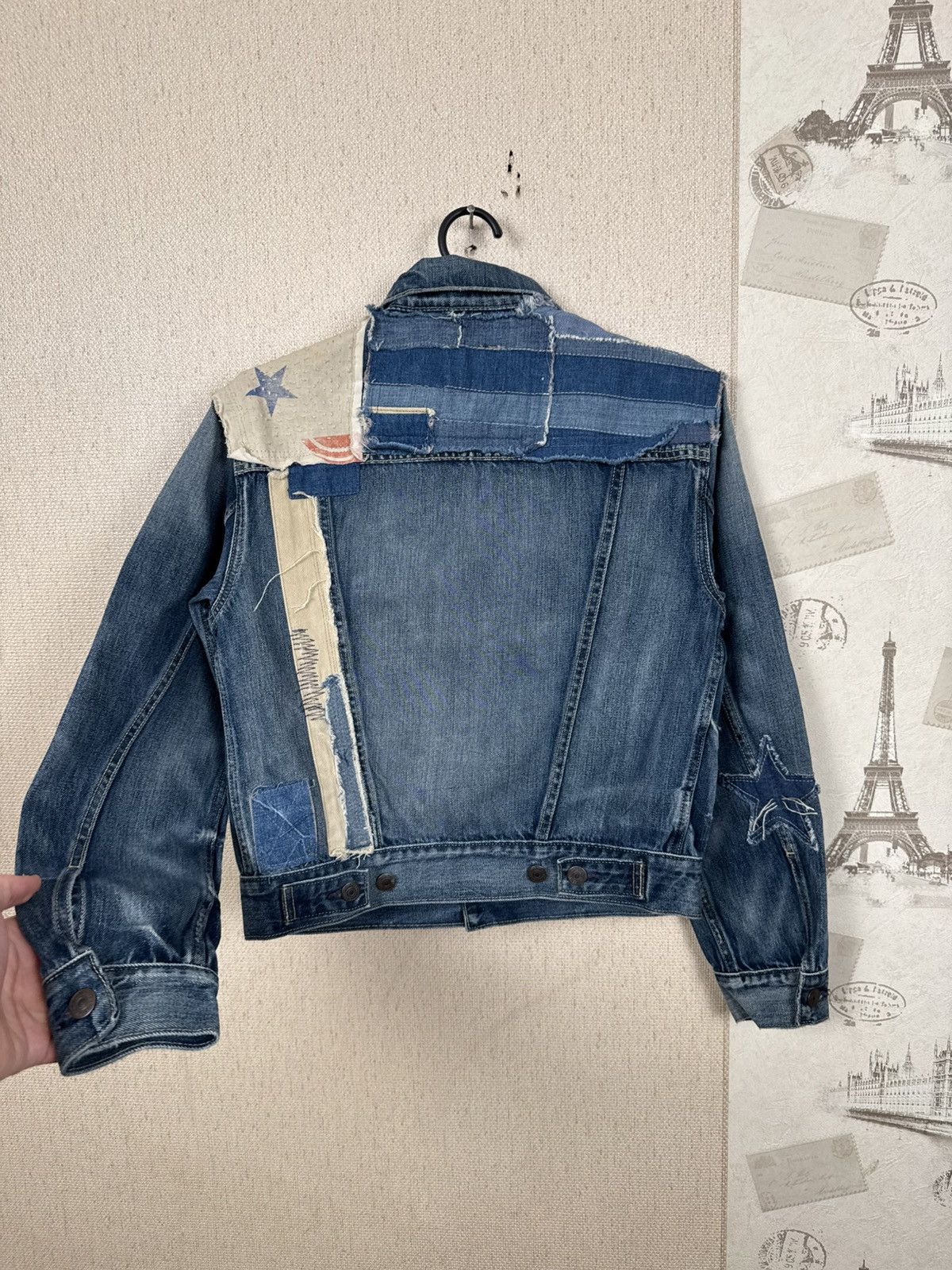 Polo Ralph Lauren Polo Ralph Lauren Patchwork Denim Trucker Jacket Sz XS Size XS / US 0-2 / IT 36-38 - 7 Thumbnail