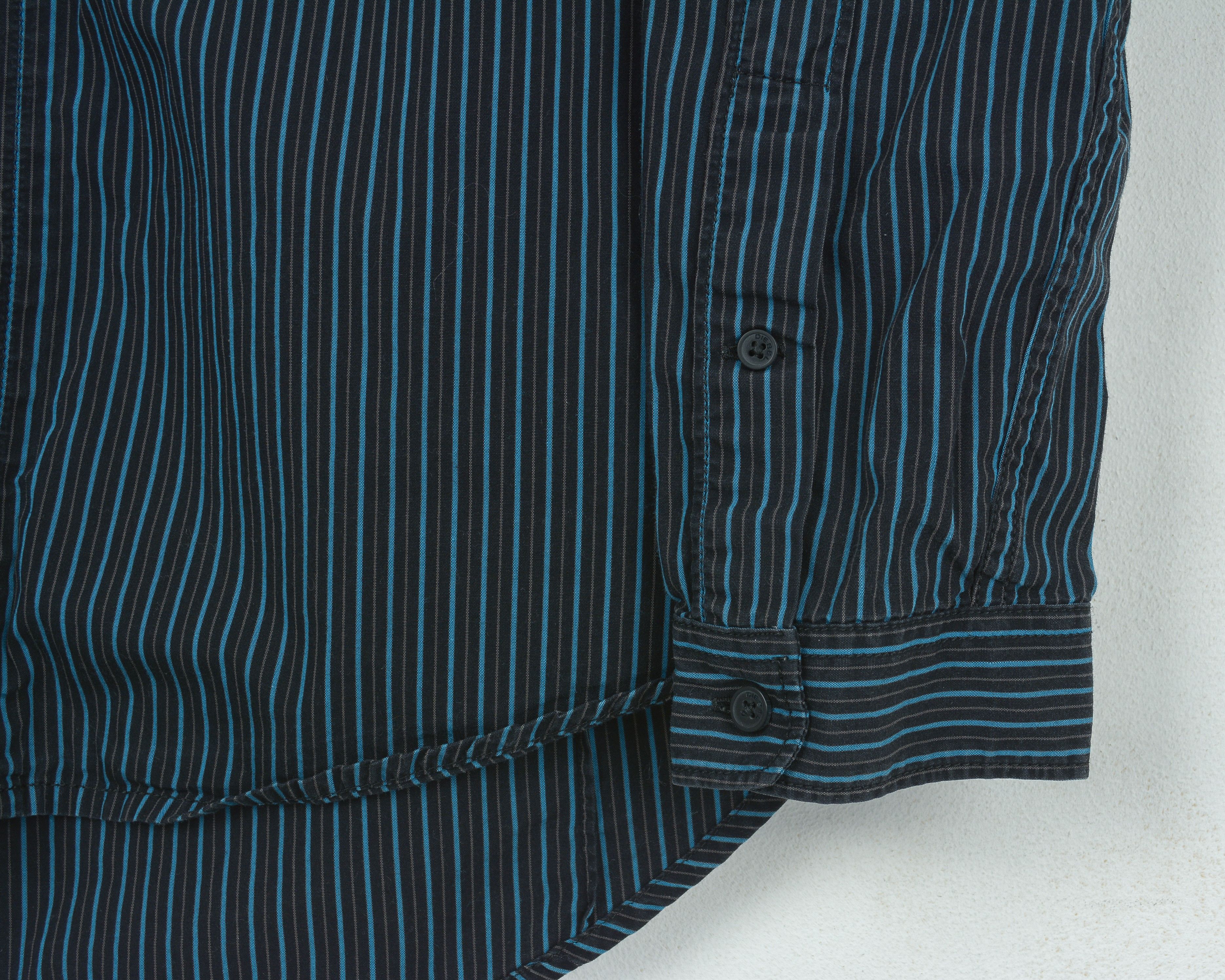 Diesel Casual Shirt Long Sleeve Pinstriped Formal Button Up Cotton Size US M / EU 48-50 / 2 - 4 Thumbnail