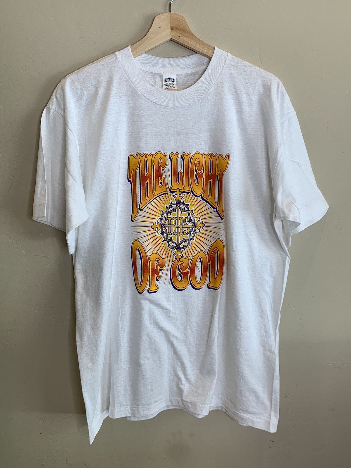 Vintage RARE* Vintage The Light Of God Christian Single Stitch Shirt Size US L / EU 52-54 / 3 - 1 Thumbnail