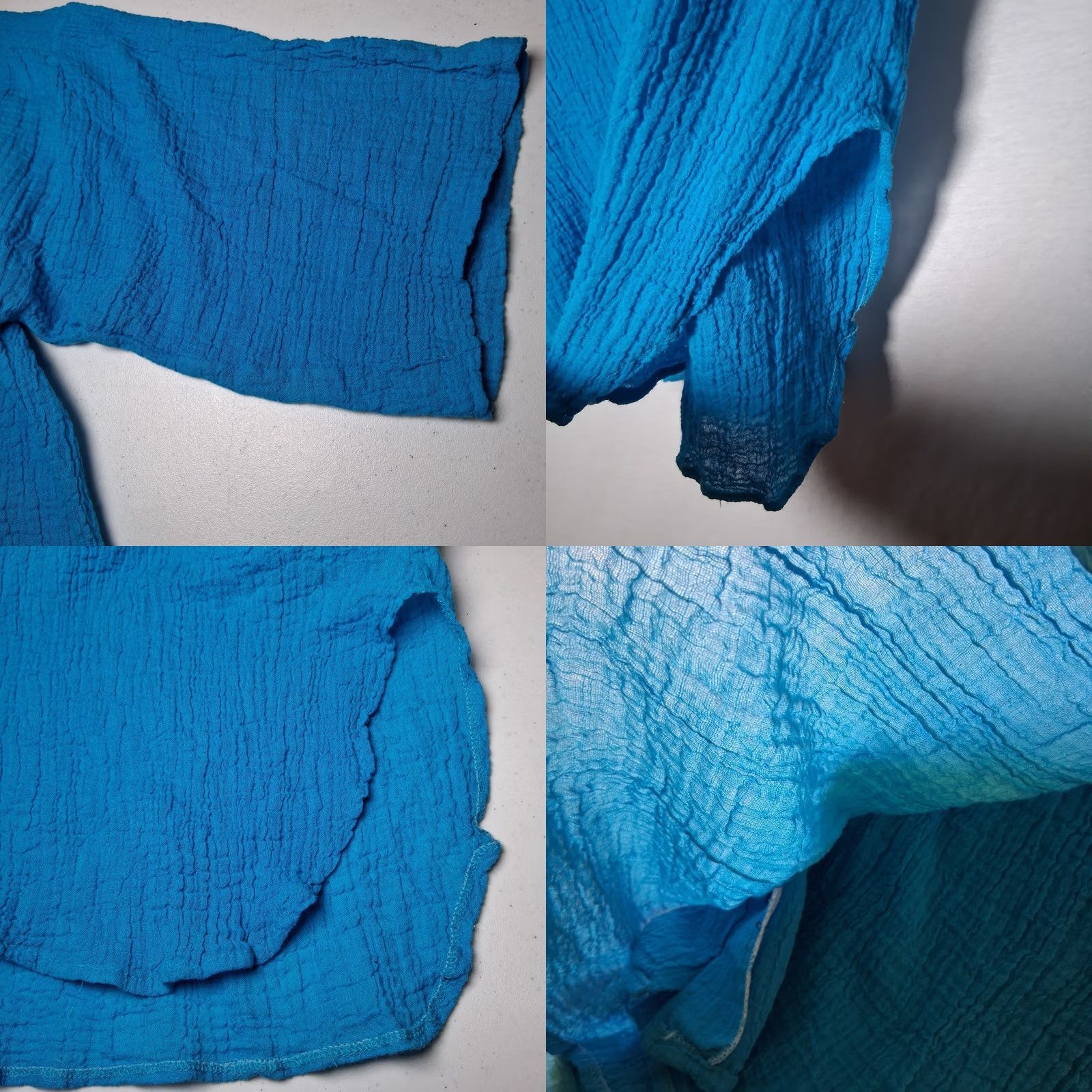 Vintage VINTAGE Loom Wear Shirt Plus Size 3X Turquoise Cotton Guaze Button Up Short Slv Size XXL / US 16-18 / IT 52-54 - 8 Thumbnail